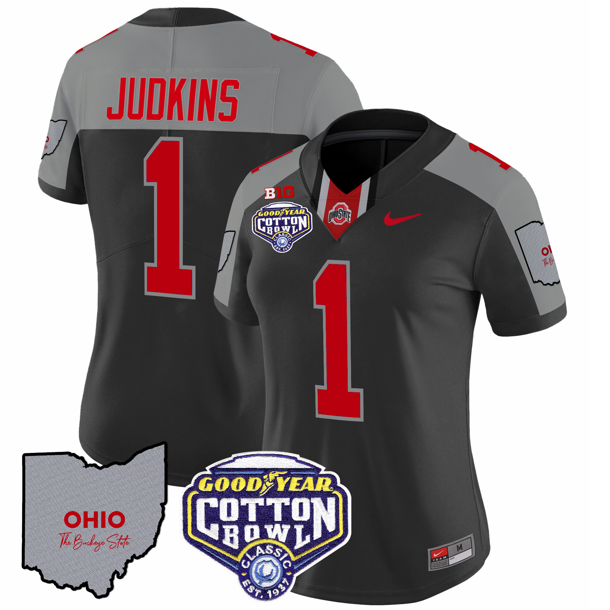 Women's Ohio State Buckeyes Cotton Bowl Patch Vapor Limited Jersey - All Stitched - Image 43