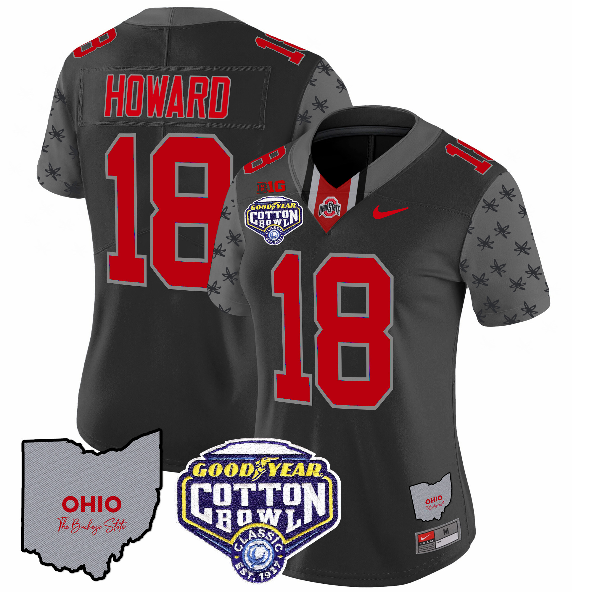 Women's Ohio State Buckeyes Cotton Bowl Patch Vapor Limited Jersey - All Stitched - Image 12