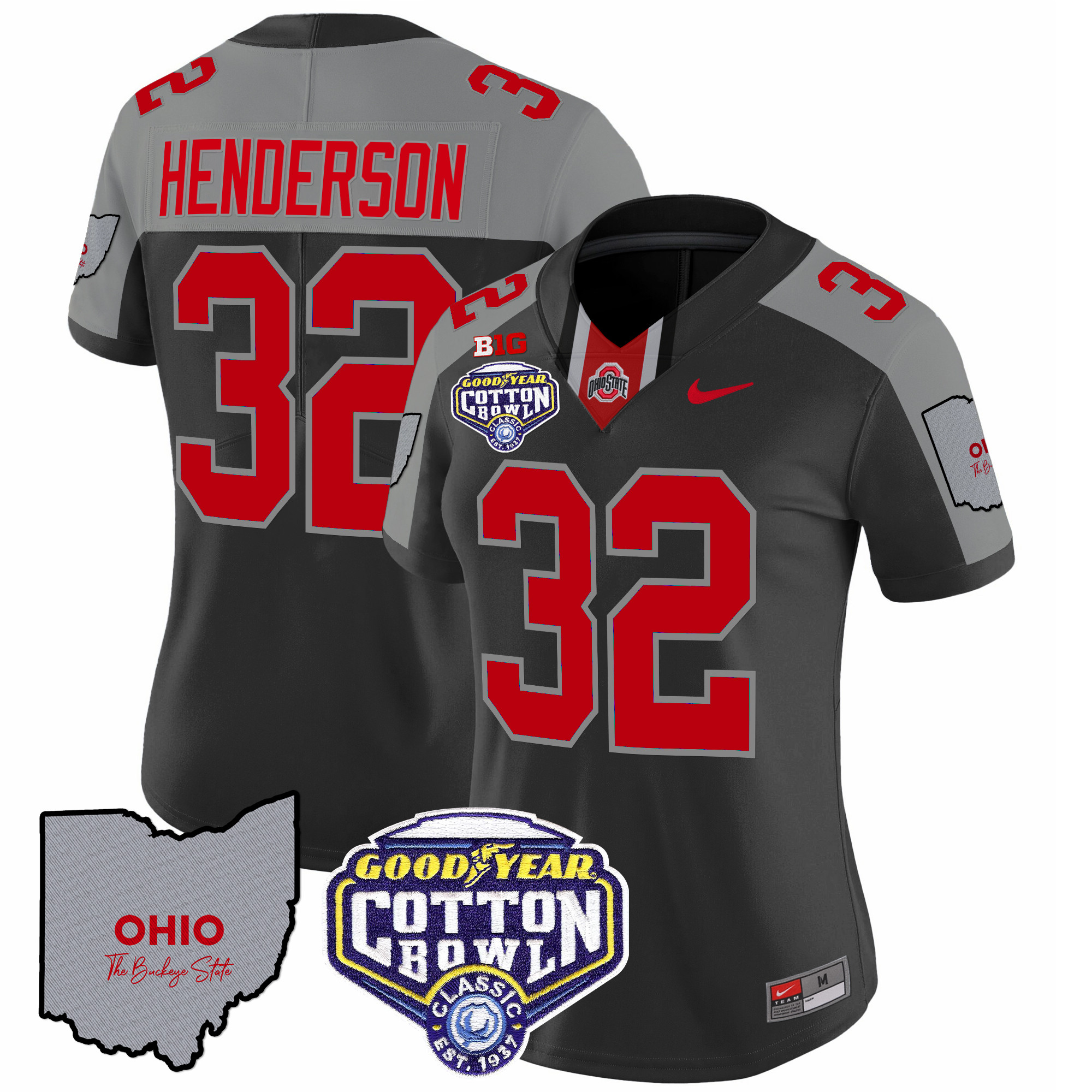 Women's Ohio State Buckeyes Cotton Bowl Patch Vapor Limited Jersey - All Stitched - Image 46