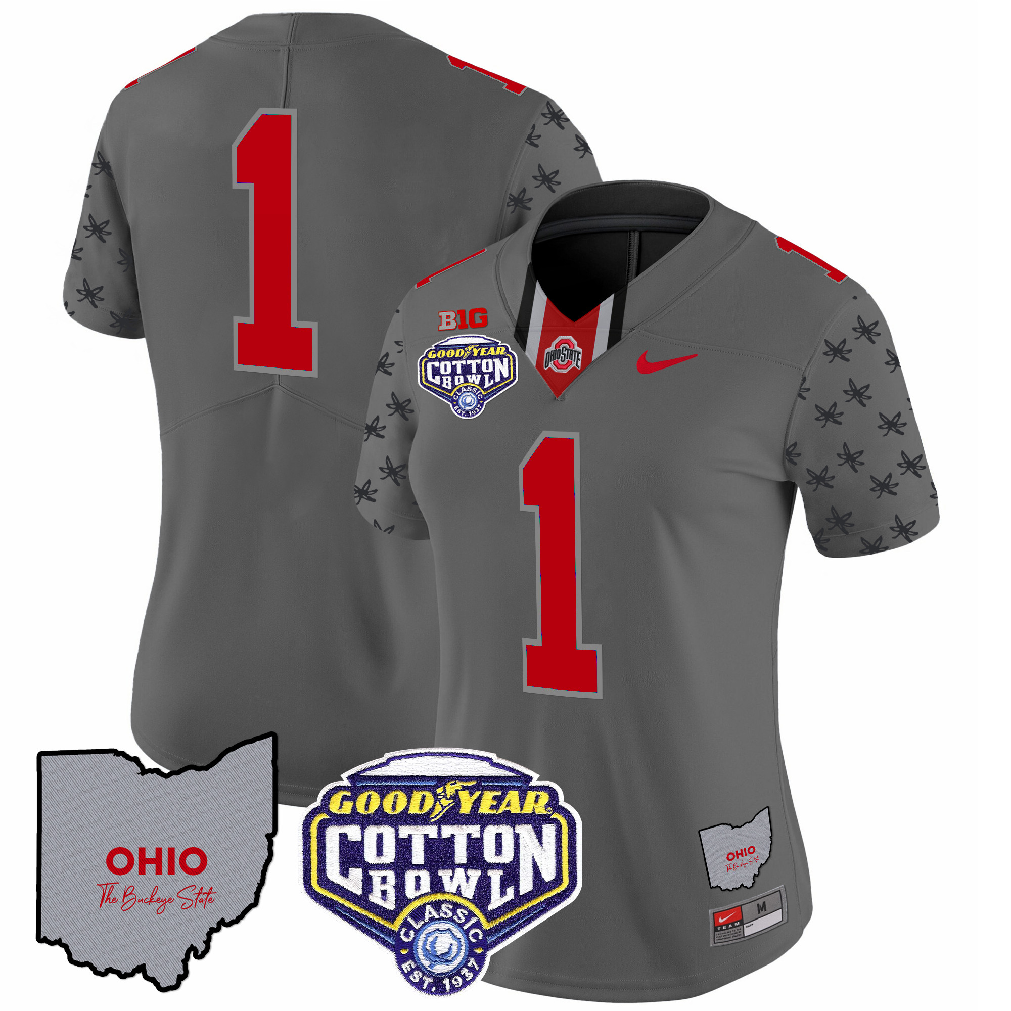 Women's Ohio State Buckeyes Cotton Bowl Patch Vapor Limited Jersey - All Stitched - Image 30