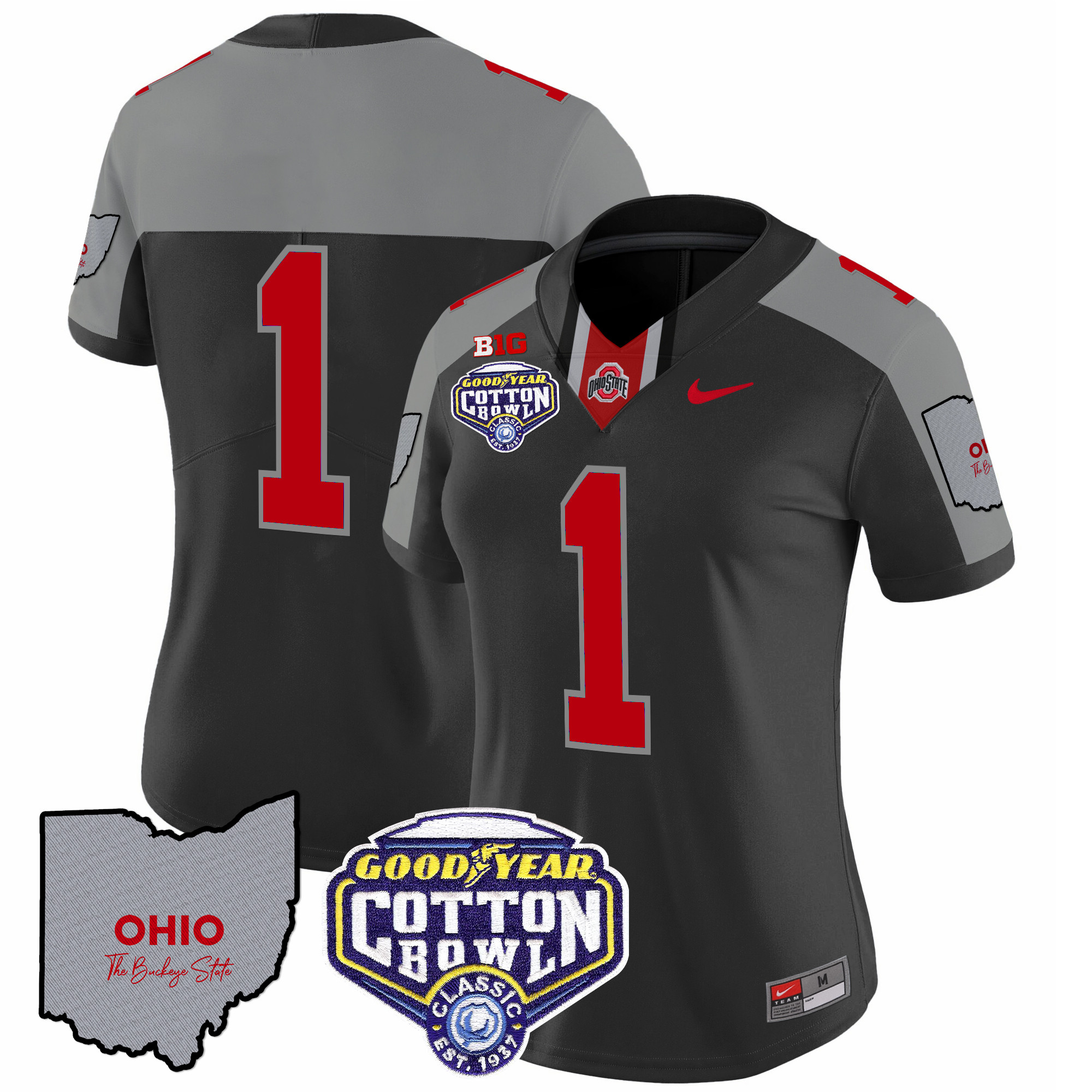 Women's Ohio State Buckeyes Cotton Bowl Patch Vapor Limited Jersey - All Stitched - Image 50
