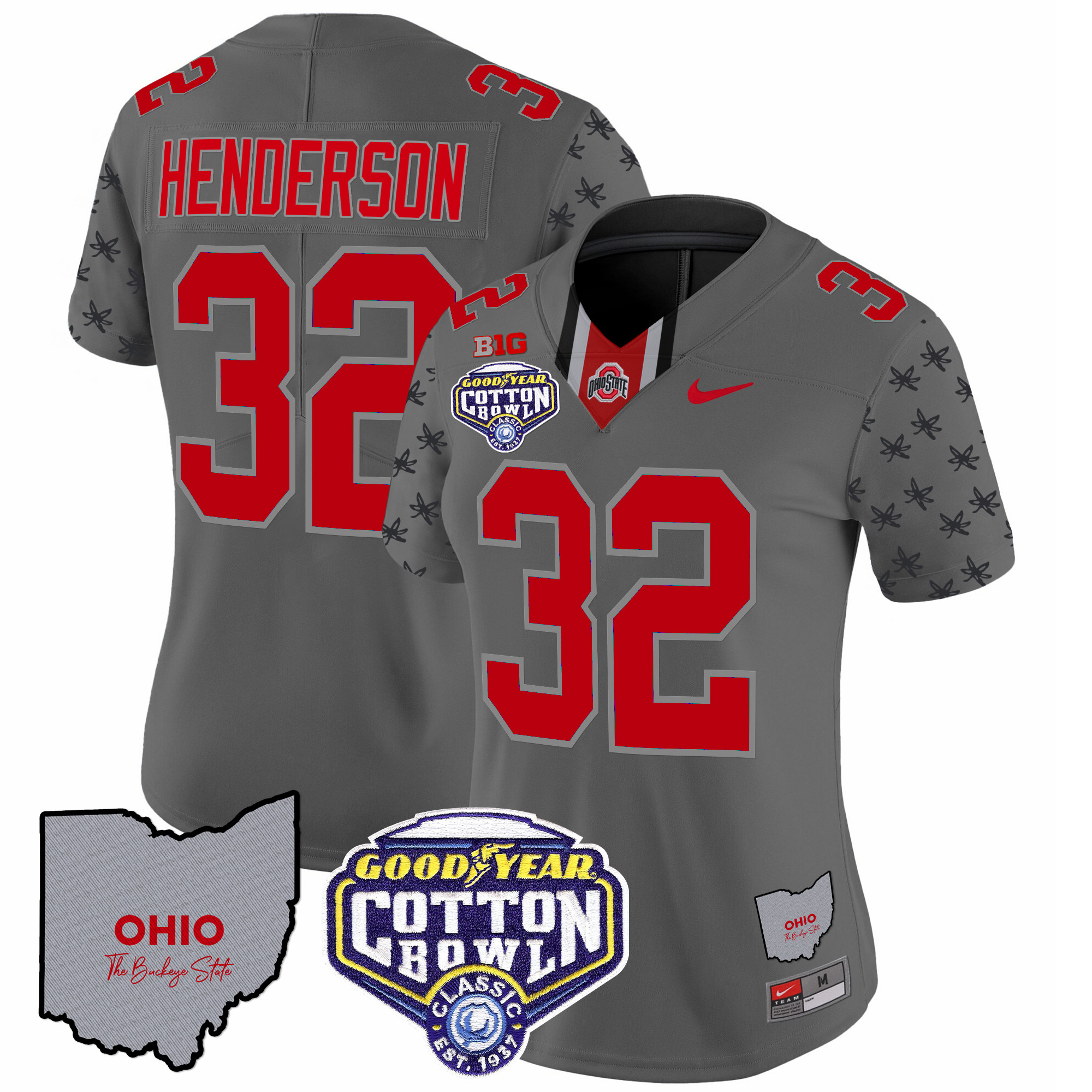 Women's Ohio State Buckeyes Cotton Bowl Patch Vapor Limited Jersey - All Stitched - Image 26
