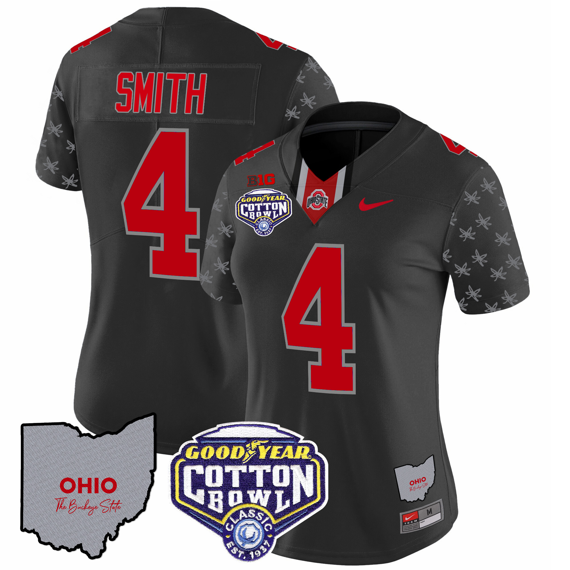 Women's Ohio State Buckeyes Cotton Bowl Patch Vapor Limited Jersey - All Stitched - Image 51