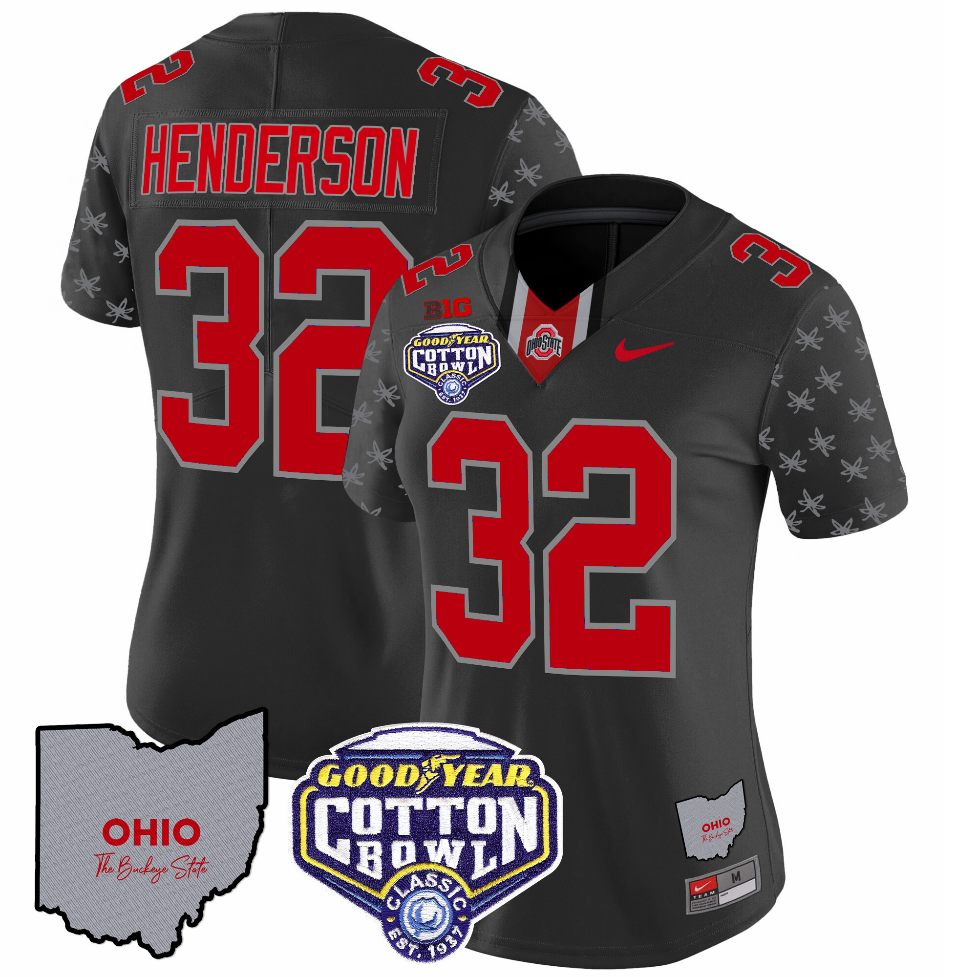 Women's Ohio State Buckeyes Cotton Bowl Patch Vapor Limited Jersey - All Stitched - Image 56