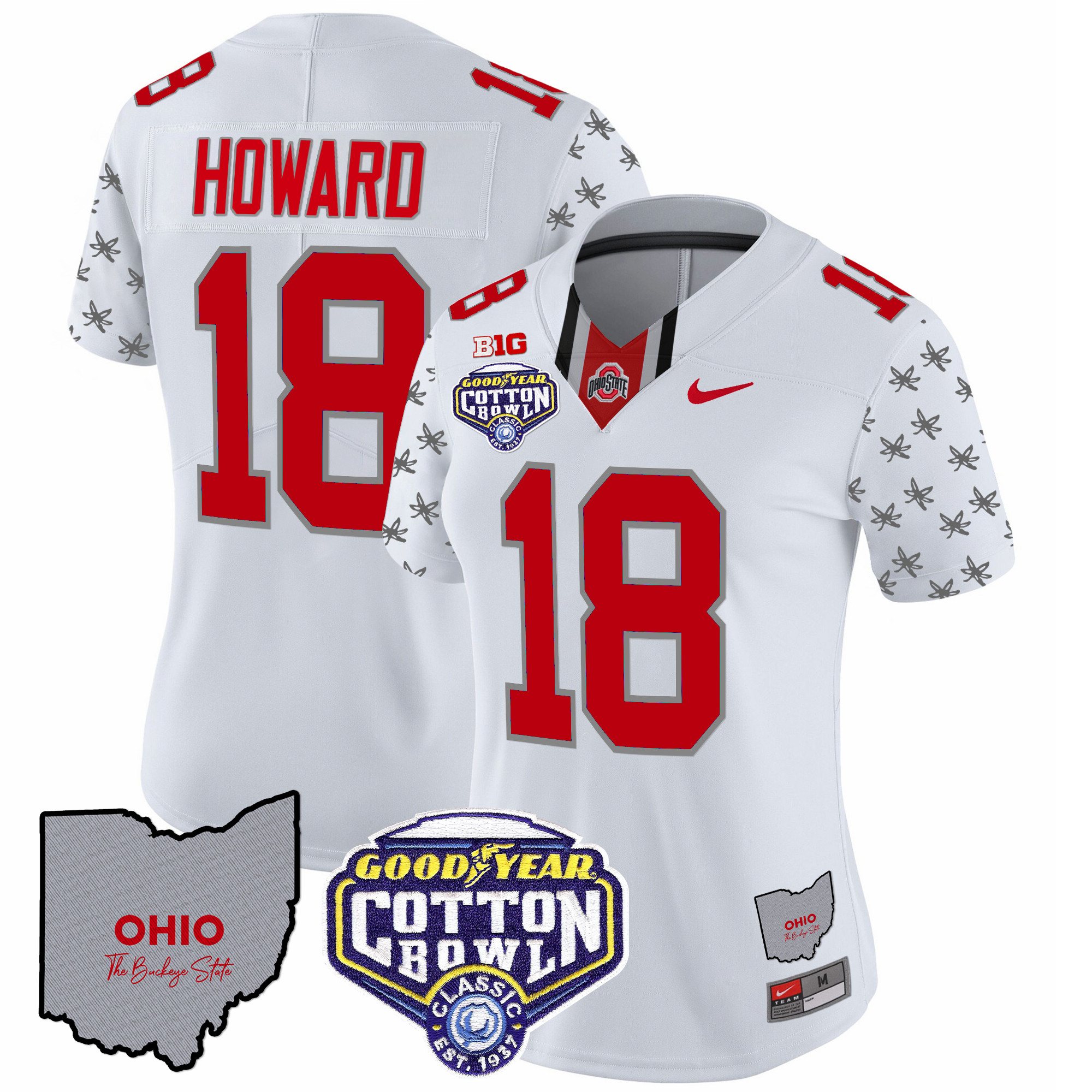 Women's Ohio State Buckeyes Cotton Bowl Patch Vapor Limited Jersey - All Stitched - Image 2