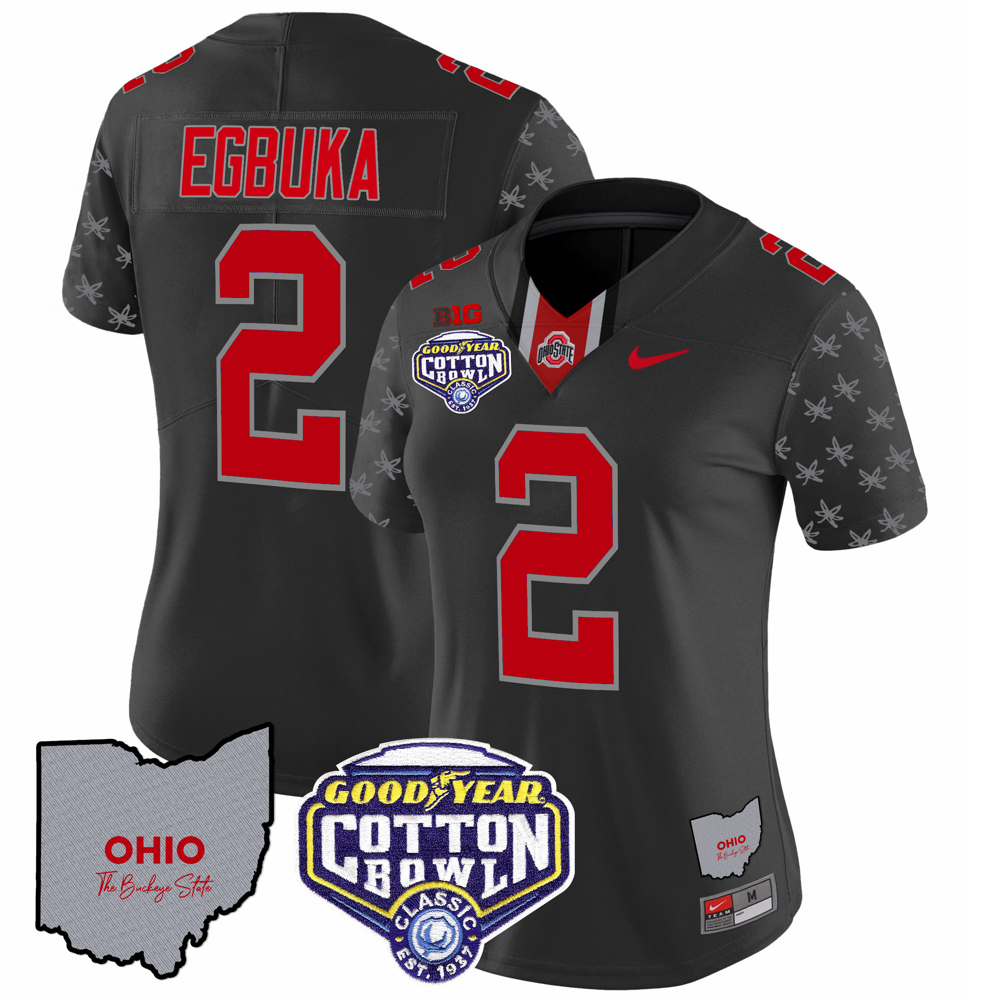 Women's Ohio State Buckeyes Cotton Bowl Patch Vapor Limited Jersey - All Stitched - Image 57