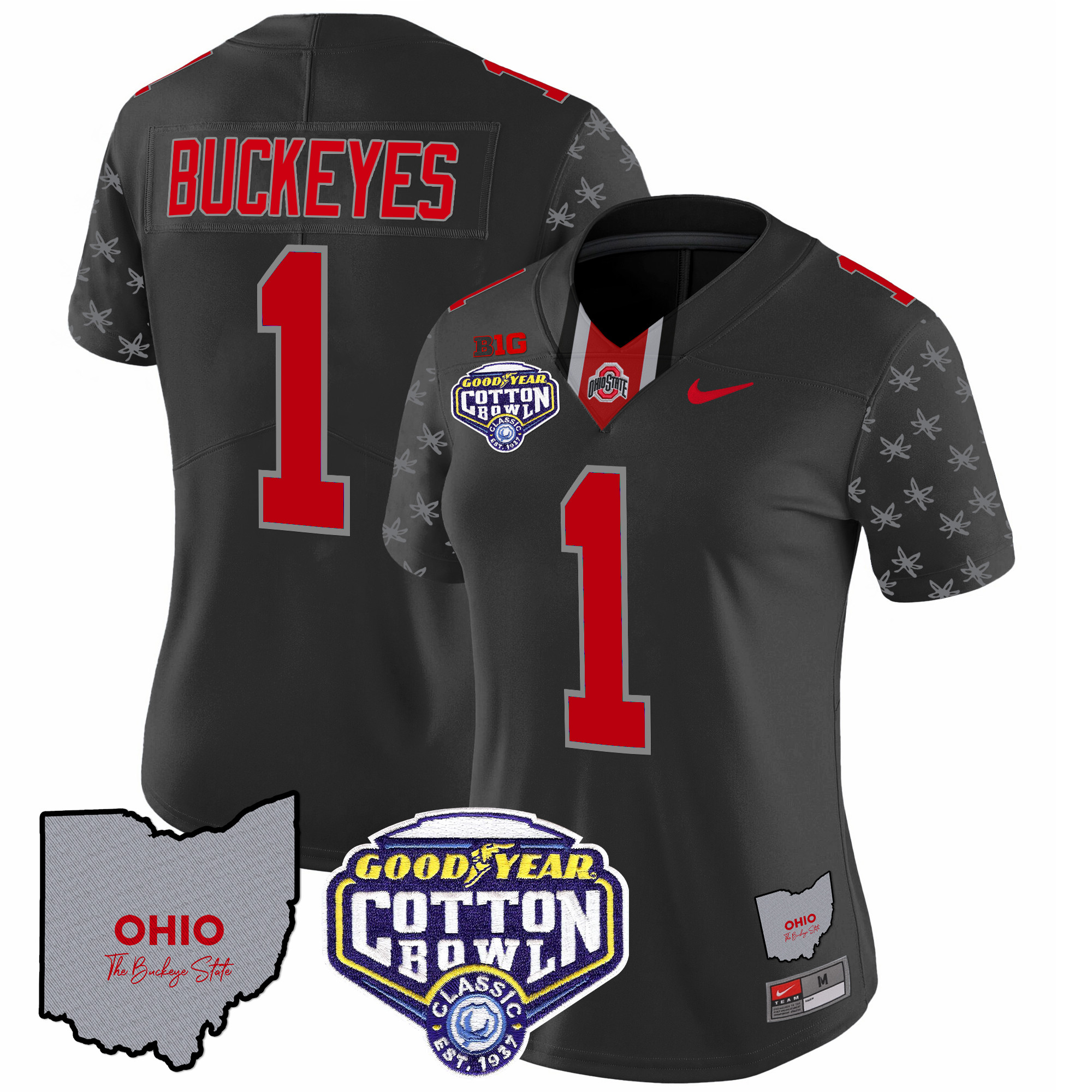 Women's Ohio State Buckeyes Cotton Bowl Patch Vapor Limited Jersey - All Stitched - Image 54