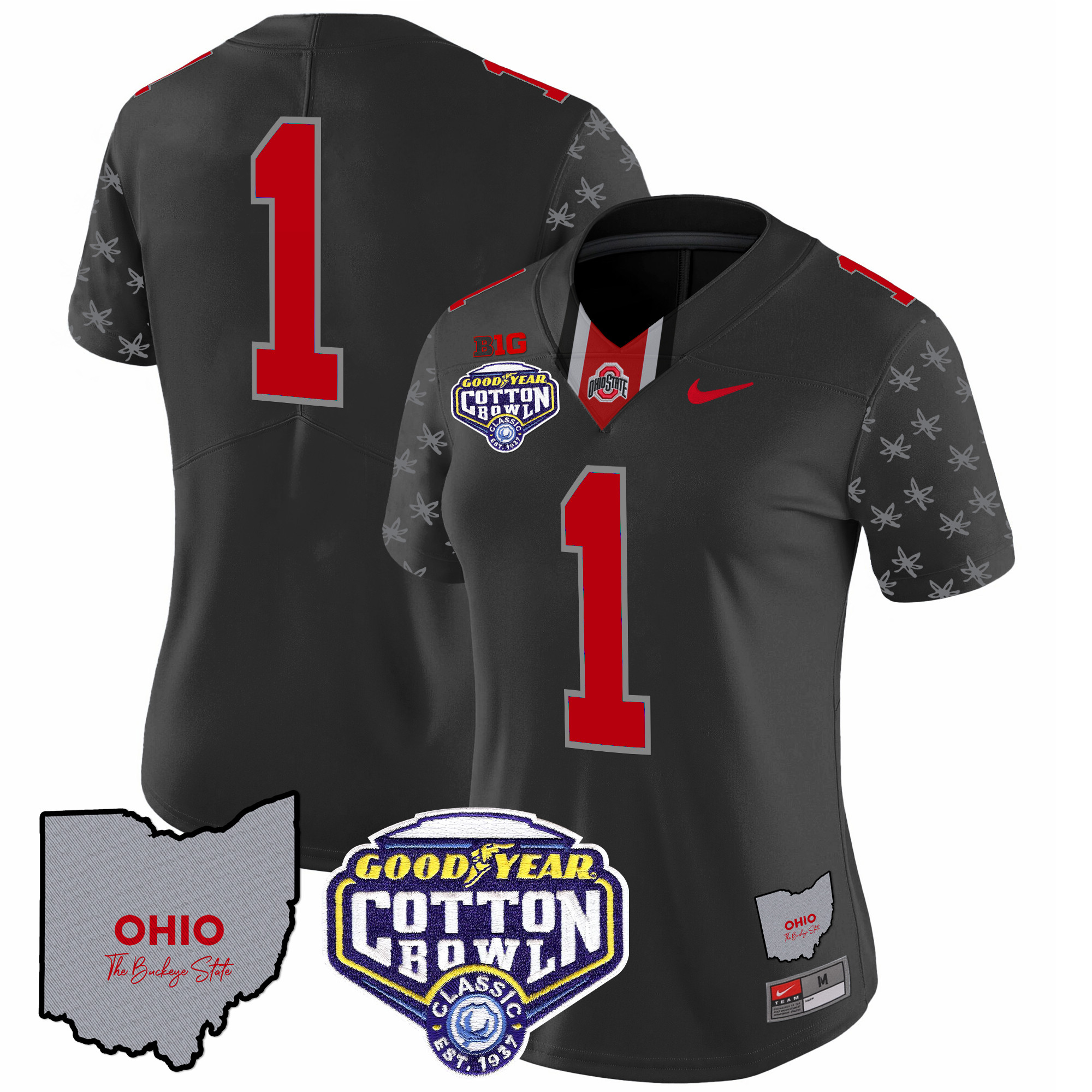 Women's Ohio State Buckeyes Cotton Bowl Patch Vapor Limited Jersey - All Stitched - Image 60