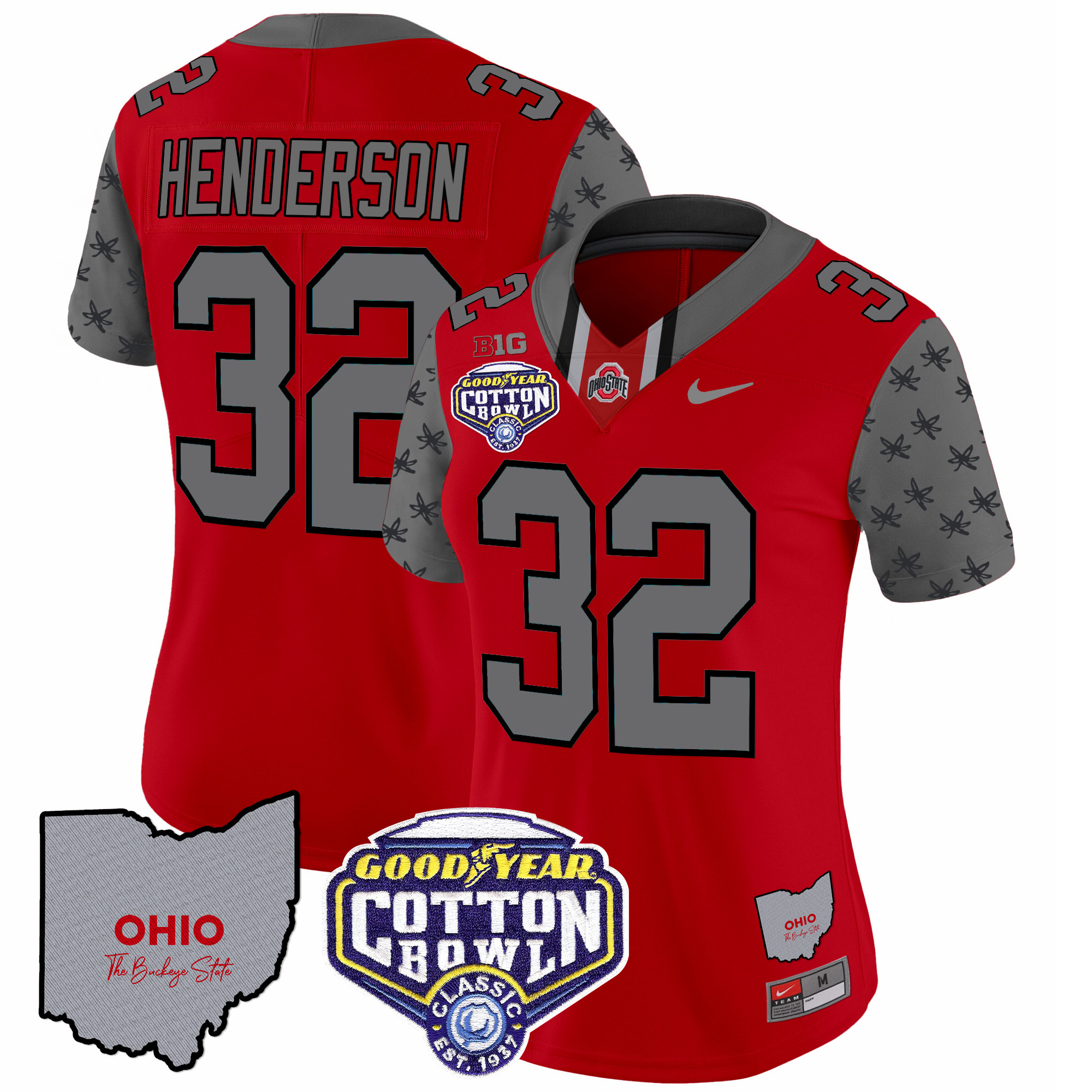 Women's Ohio State Buckeyes Cotton Bowl Patch Vapor Limited Jersey - All Stitched - Image 36