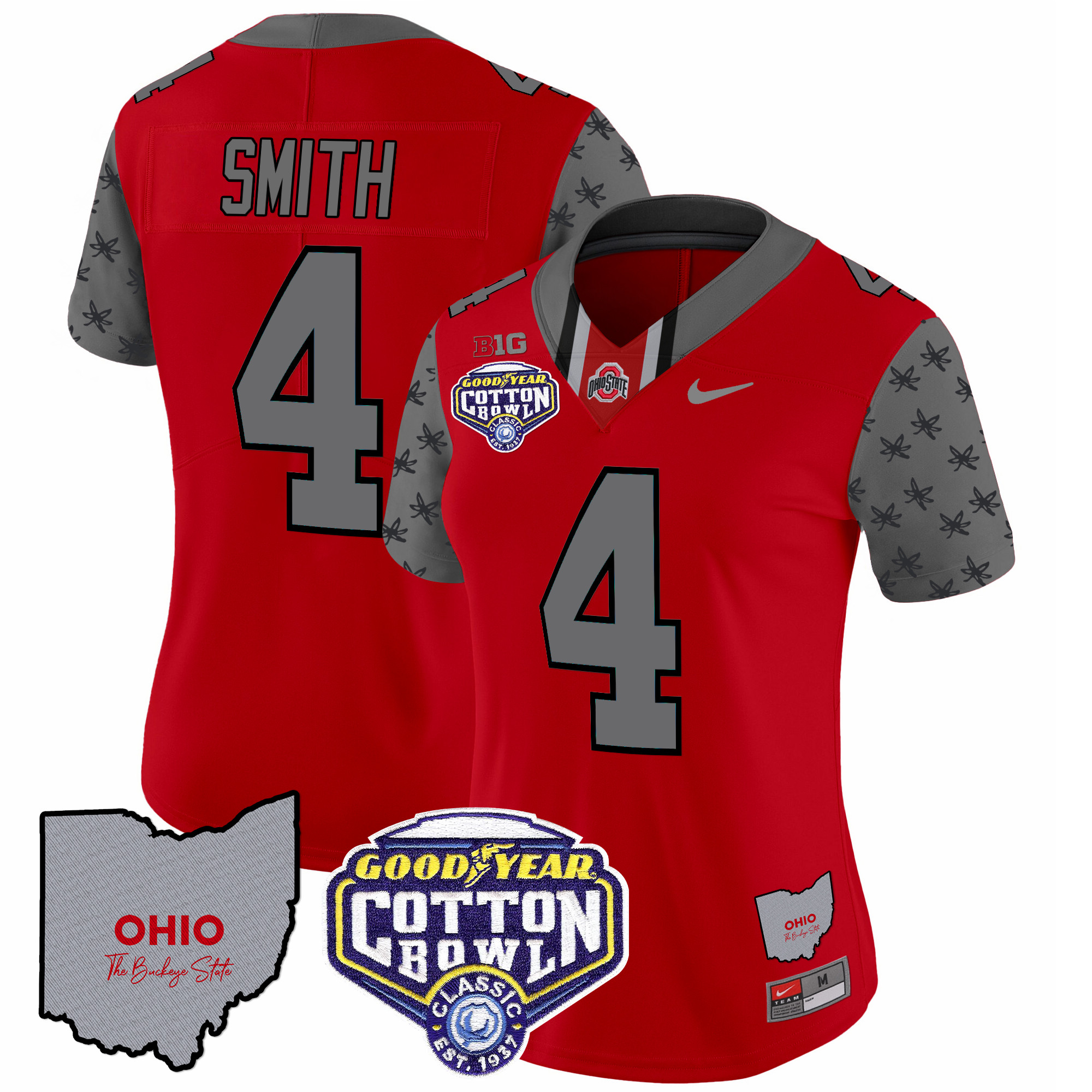 Women's Ohio State Buckeyes Cotton Bowl Patch Vapor Limited Jersey - All Stitched - Image 31