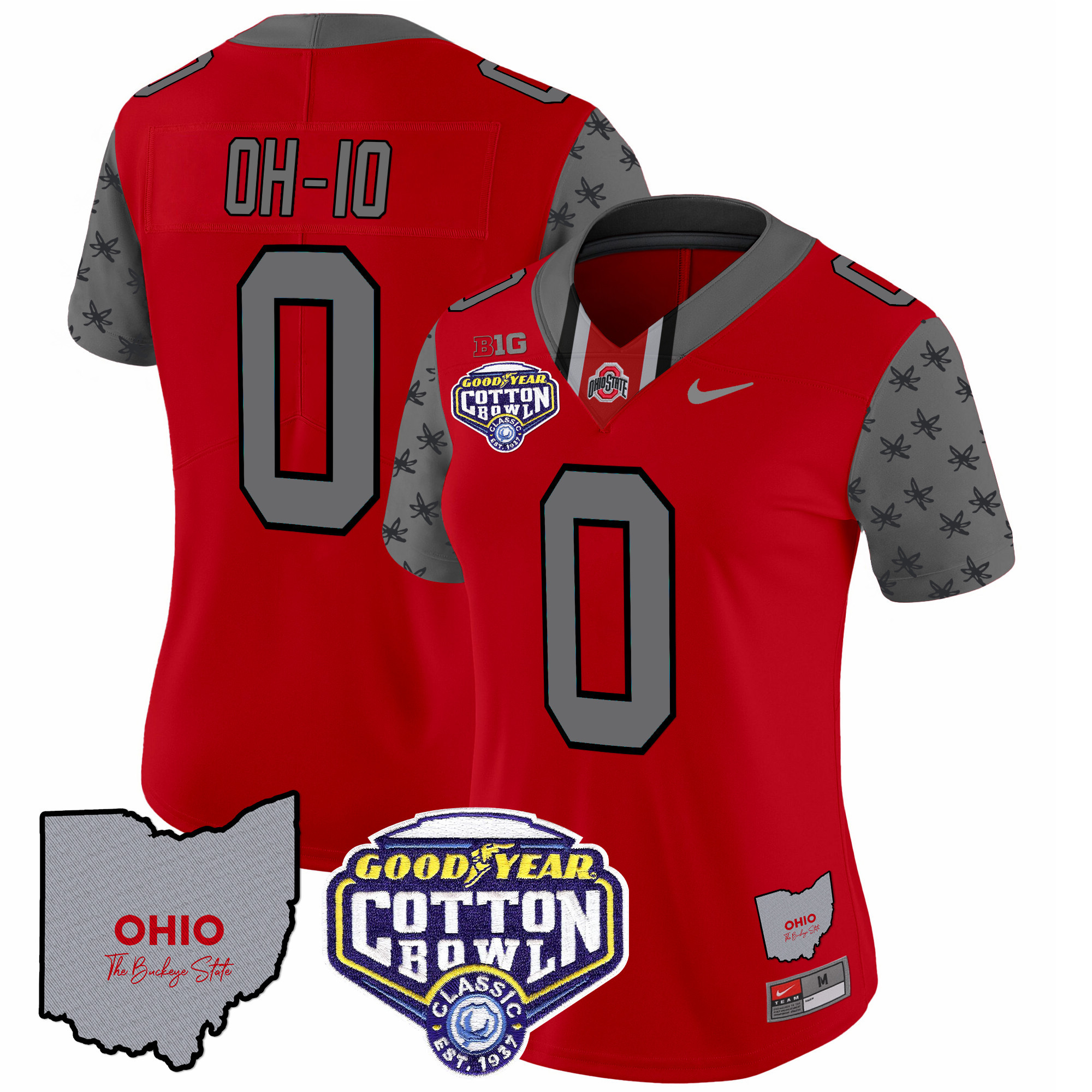 Women's Ohio State Buckeyes Cotton Bowl Patch Vapor Limited Jersey - All Stitched - Image 39