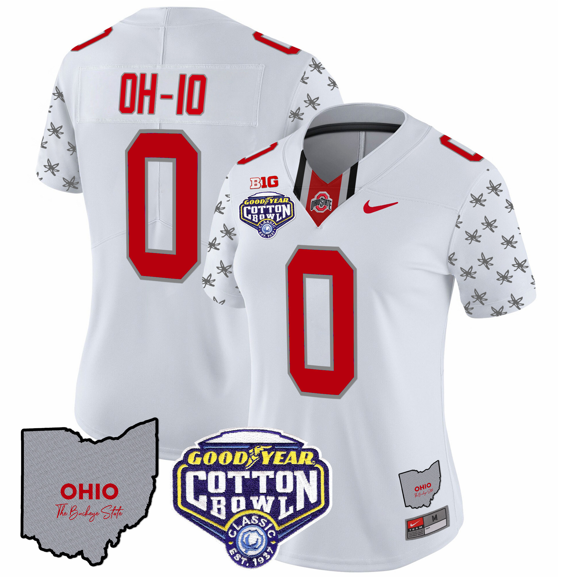 Women's Ohio State Buckeyes Cotton Bowl Patch Vapor Limited Jersey - All Stitched - Image 9