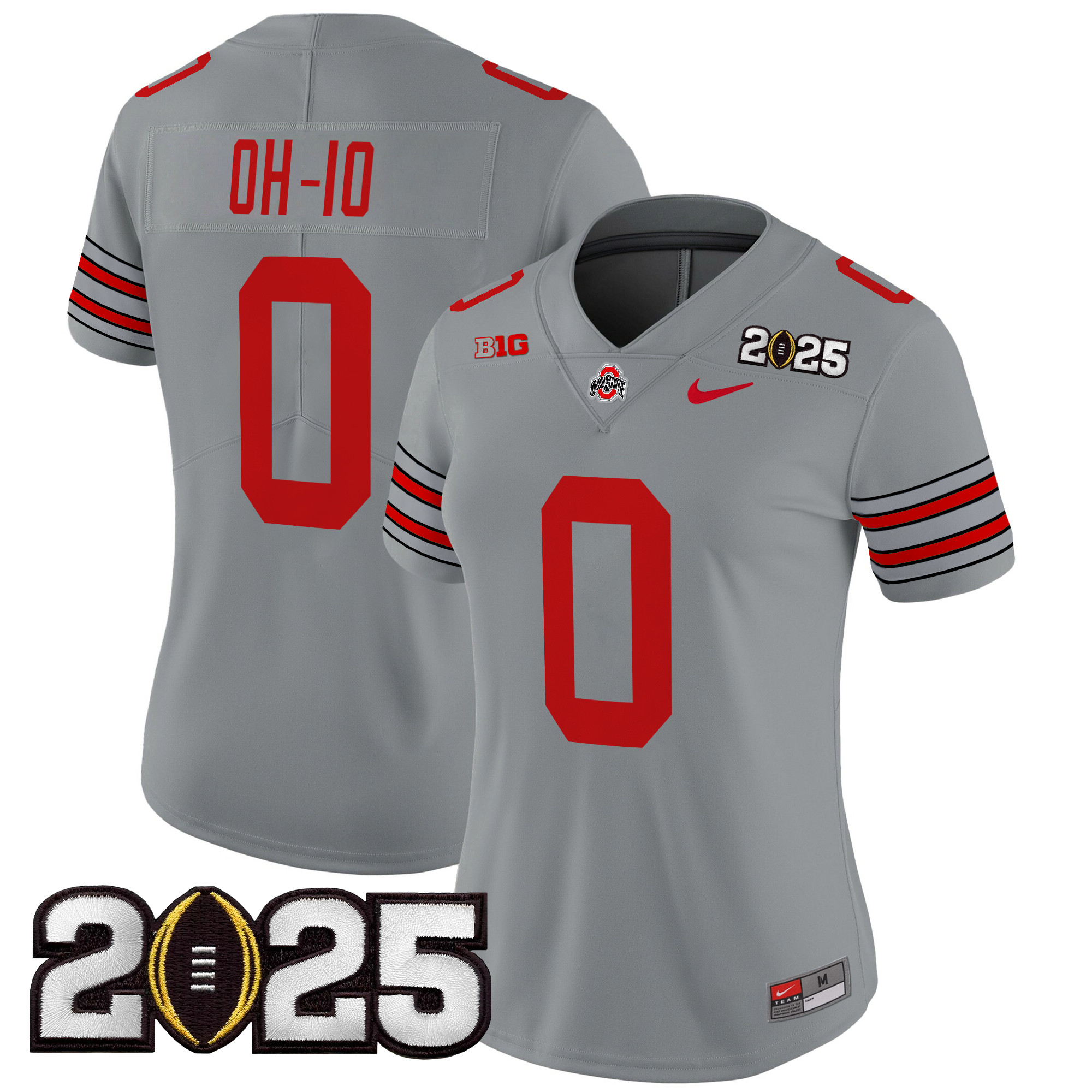 Women's Ohio State Buckeyes 'Heritage Stripe' 2025 CFP Final Patch Vapor Limited Jersey - All Stitched - Image 29