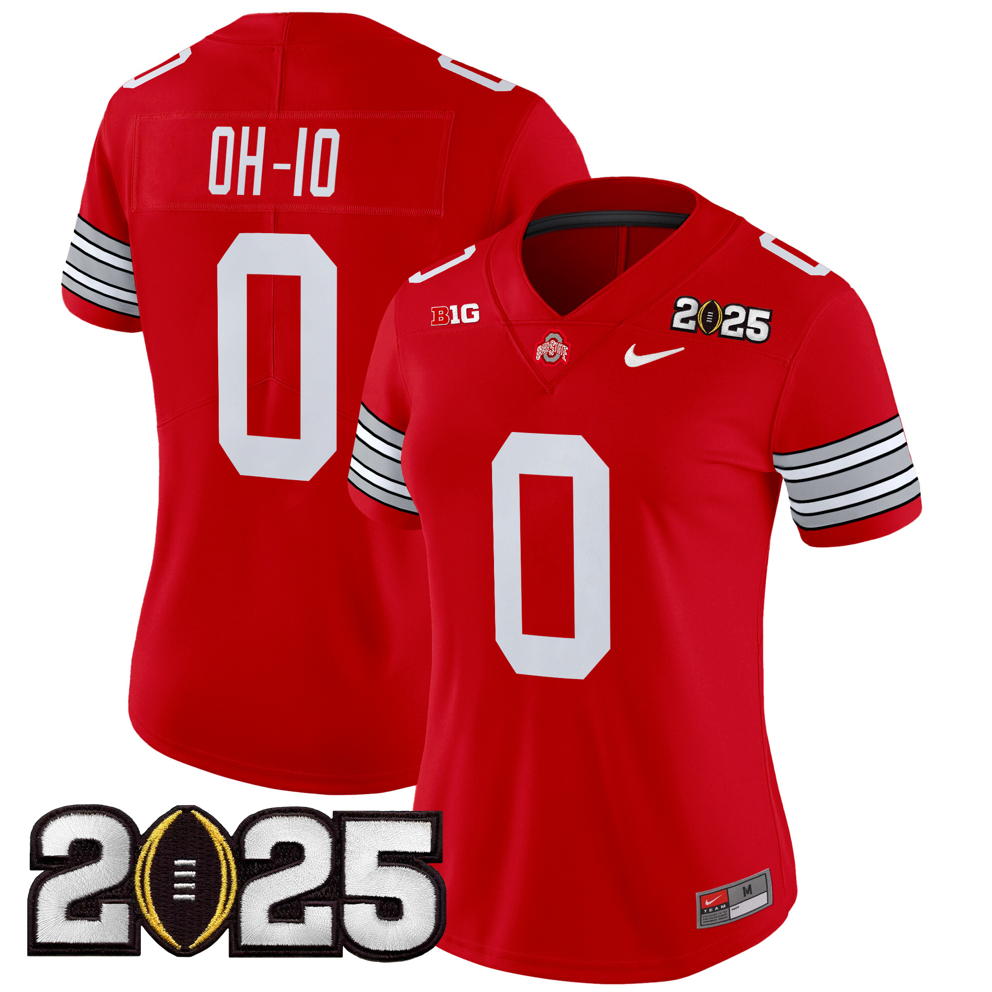 Women's Ohio State Buckeyes 'Heritage Stripe' 2025 CFP Final Patch Vapor Limited Jersey - All Stitched - Image 19