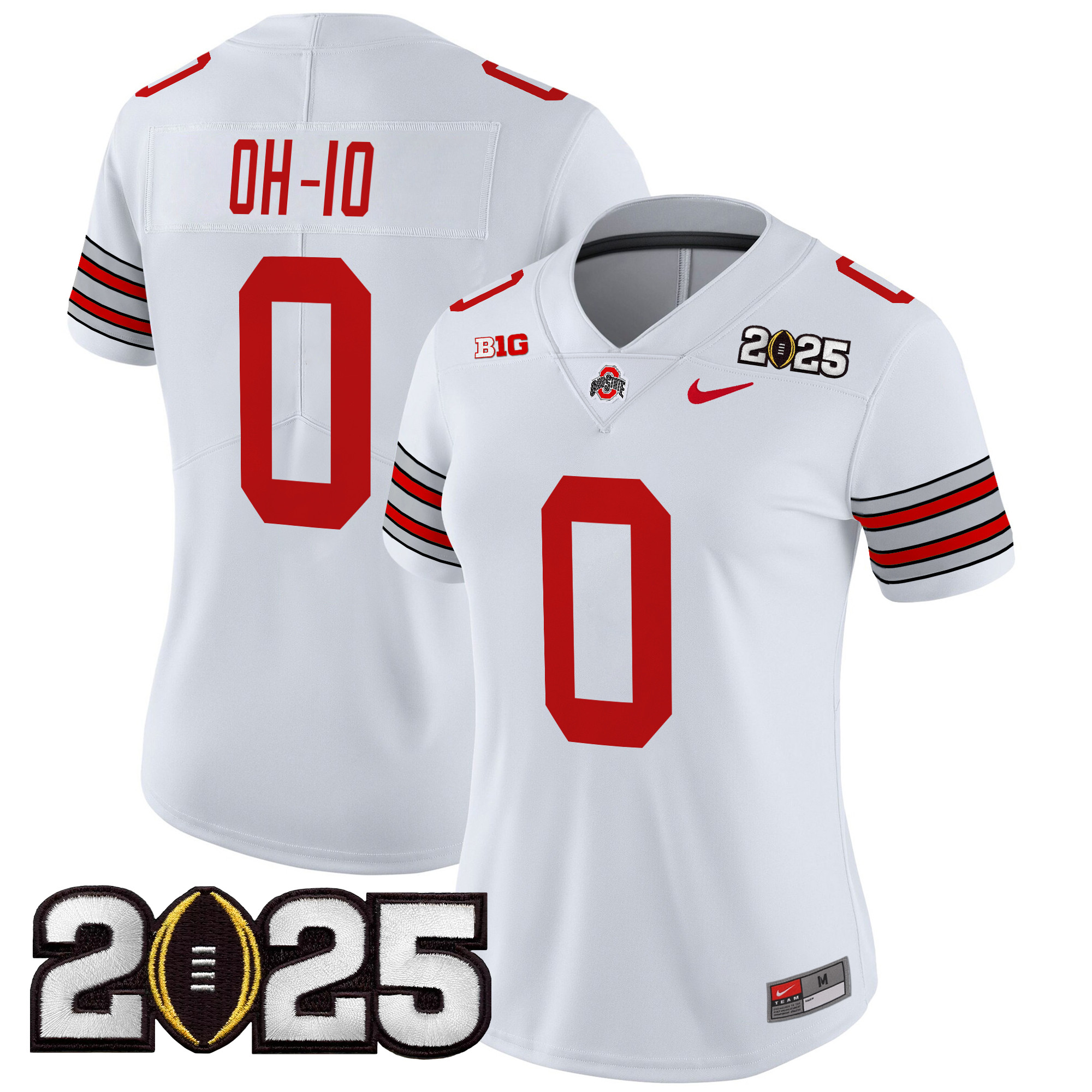 Women's Ohio State Buckeyes 'Heritage Stripe' 2025 CFP Final Patch Vapor Limited Jersey - All Stitched - Image 9