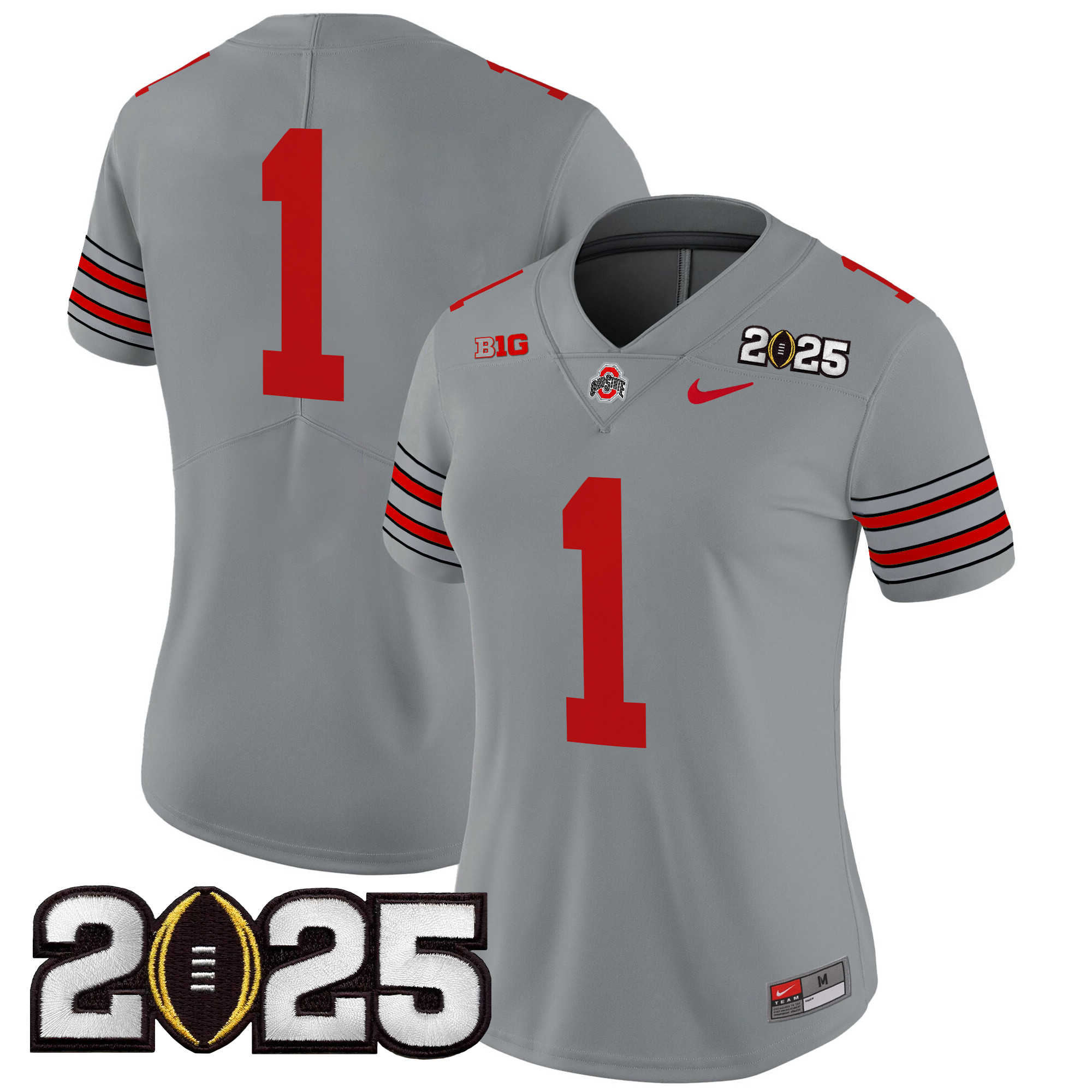 Women's Ohio State Buckeyes 'Heritage Stripe' 2025 CFP Final Patch Vapor Limited Jersey - All Stitched - Image 30
