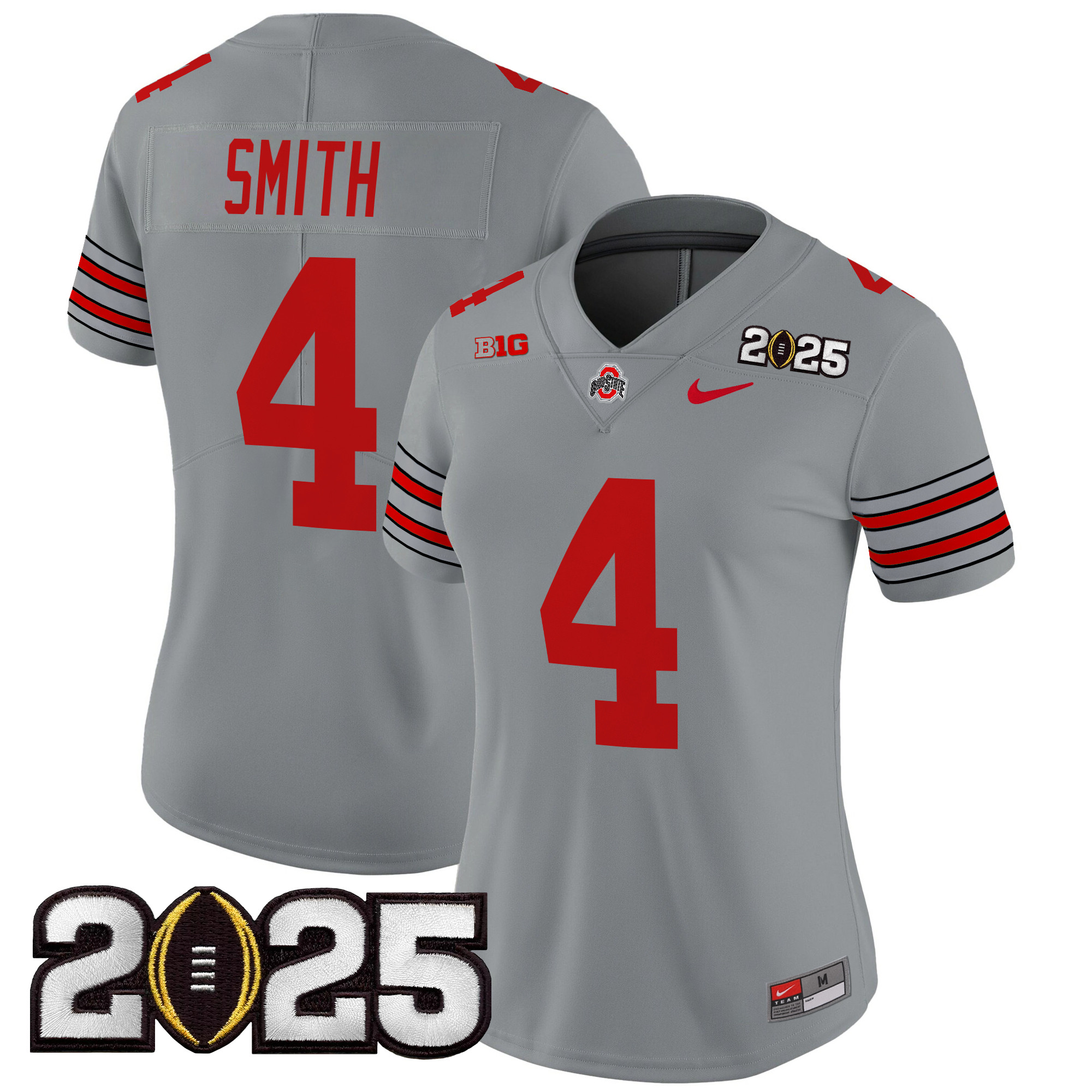 Women's Ohio State Buckeyes 'Heritage Stripe' 2025 CFP Final Patch Vapor Limited Jersey - All Stitched - Image 21