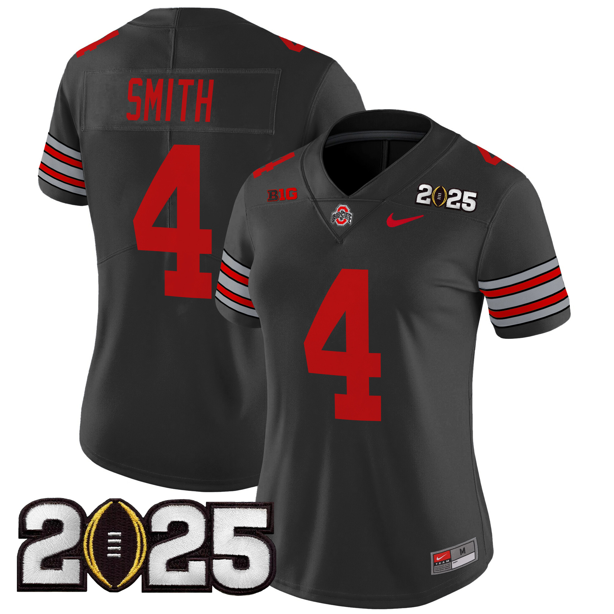 Women's Ohio State Buckeyes 'Heritage Stripe' 2025 CFP Final Patch Vapor Limited Jersey - All Stitched - Image 31