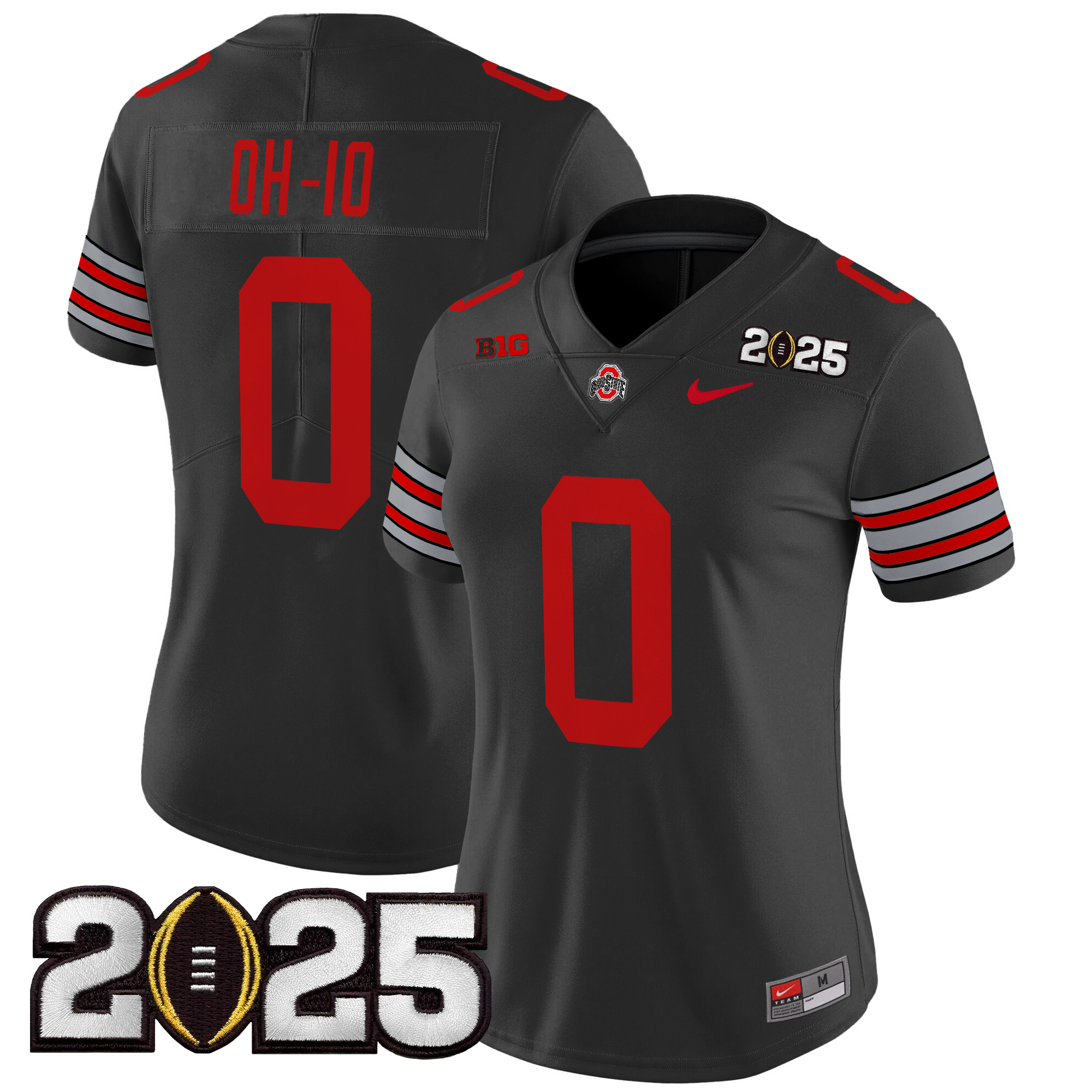 Women's Ohio State Buckeyes 'Heritage Stripe' 2025 CFP Final Patch Vapor Limited Jersey - All Stitched - Image 39