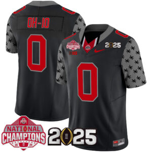 Men's Ohio State Buckeyes National Champions Patch Vapor Limited Jersey - All Stitched