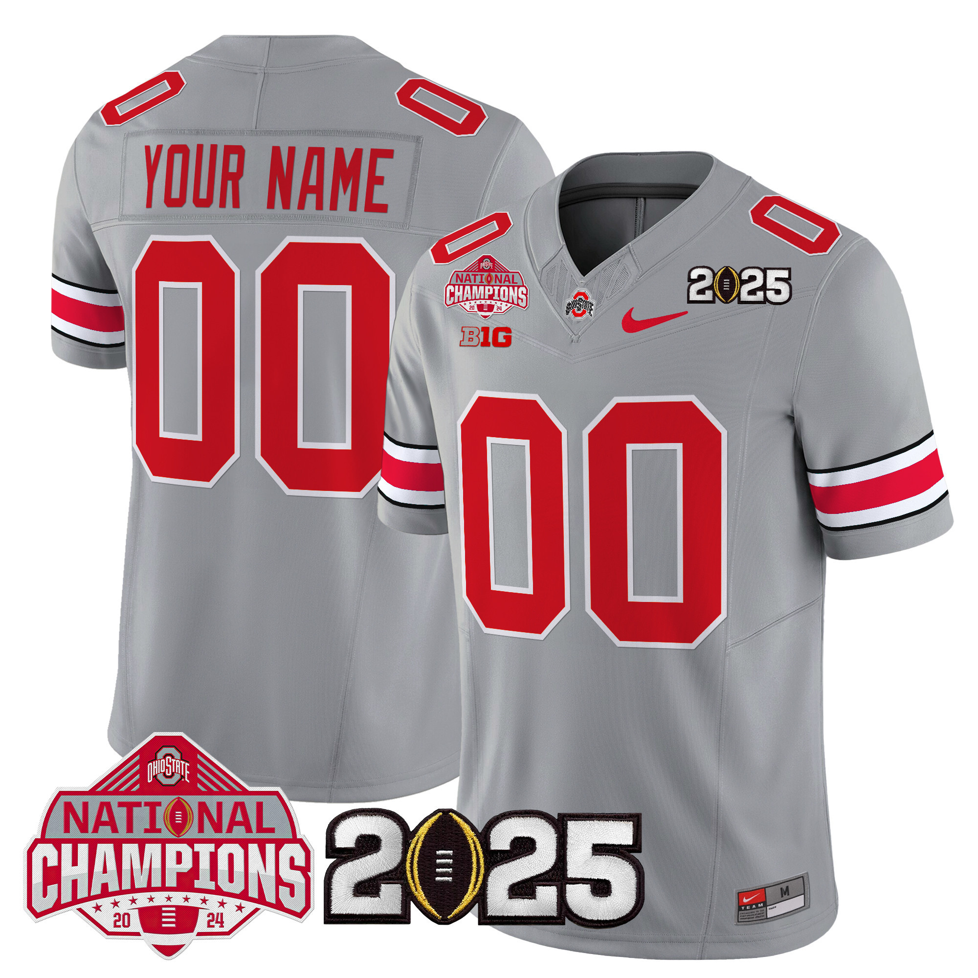 Ohio State Buckeyes National Champions Patch Vapor Limited Custom Jersey V2 - All Stitched - Image 3