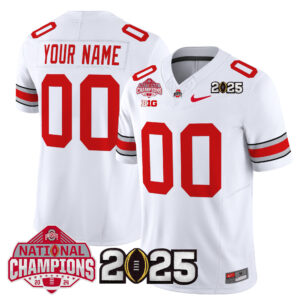 Ohio State Buckeyes National Champions Patch Vapor Limited Custom Jersey V2 - All Stitched