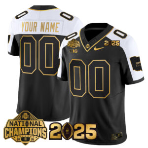 Ohio State Buckeyes 'Heritage Stripe' National Champions Patch Gold Vapor Limited Custom Jersey - All Stitched