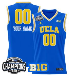 UCLA Bruins 2025 Big Ten Women's Conference Tournament Champions Lightweight Basketball Custom Jersey - All Stitched