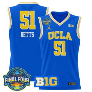Men's Size - UCLA Bruins 2025 Big Ten Women's Final Four Patch Lightweight Basketball Jersey - All Stitched