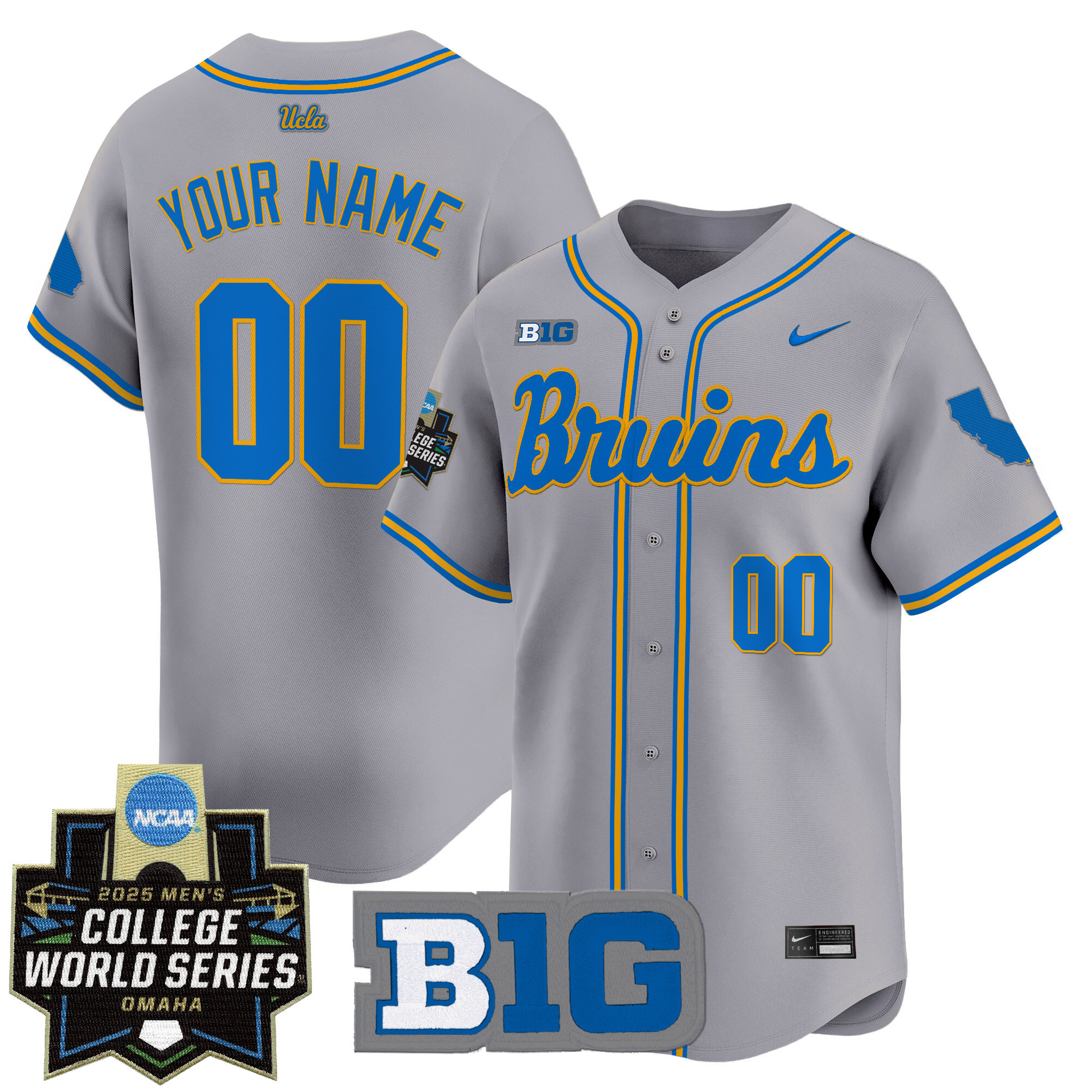 UCLA Bruins 2025 World Series Vapor Premier Limited Custom Jersey - All Stitched - Image 4