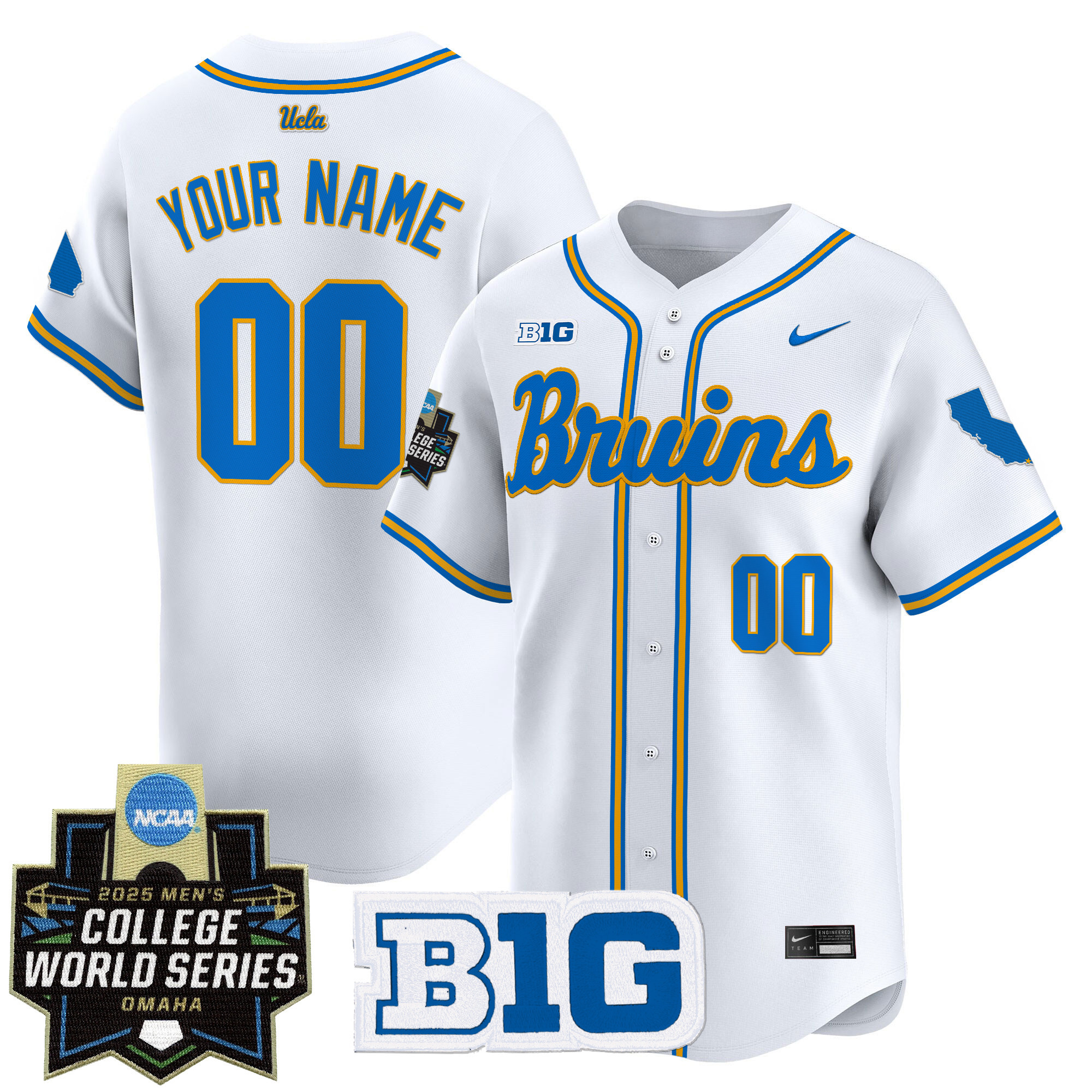 UCLA Bruins 2025 World Series Vapor Premier Limited Custom Jersey - All Stitched - Image 2