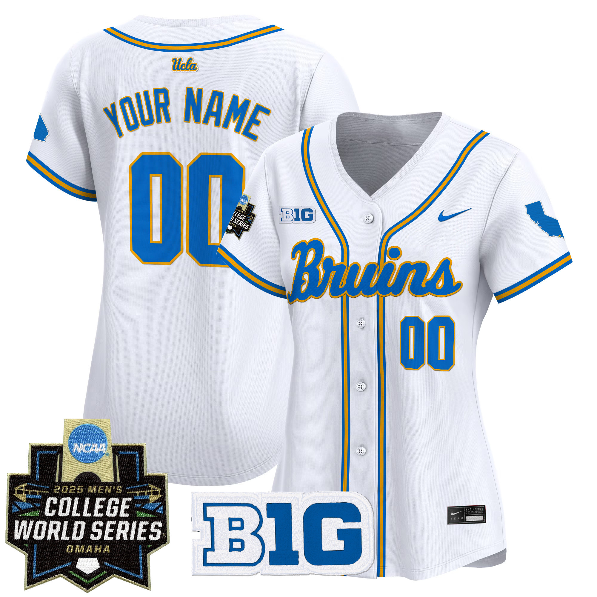 UCLA Bruins 2025 World Series Vapor Premier Limited Custom Jersey - All Stitched - Image 6