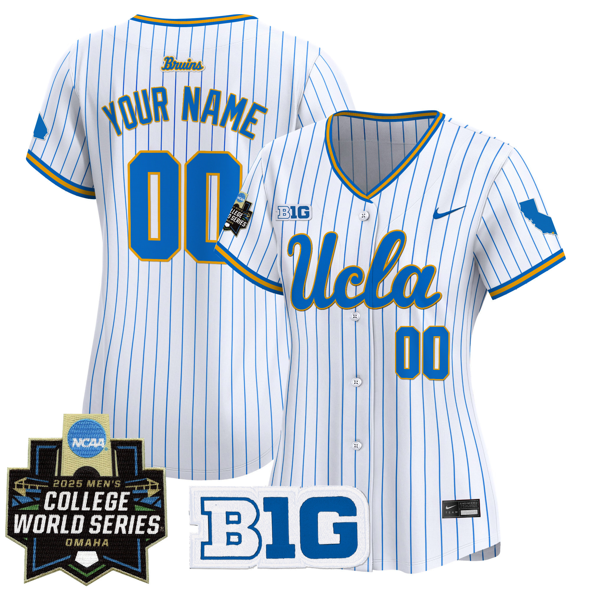 UCLA Bruins 2025 World Series Vapor Premier Limited Custom Jersey - All Stitched - Image 7