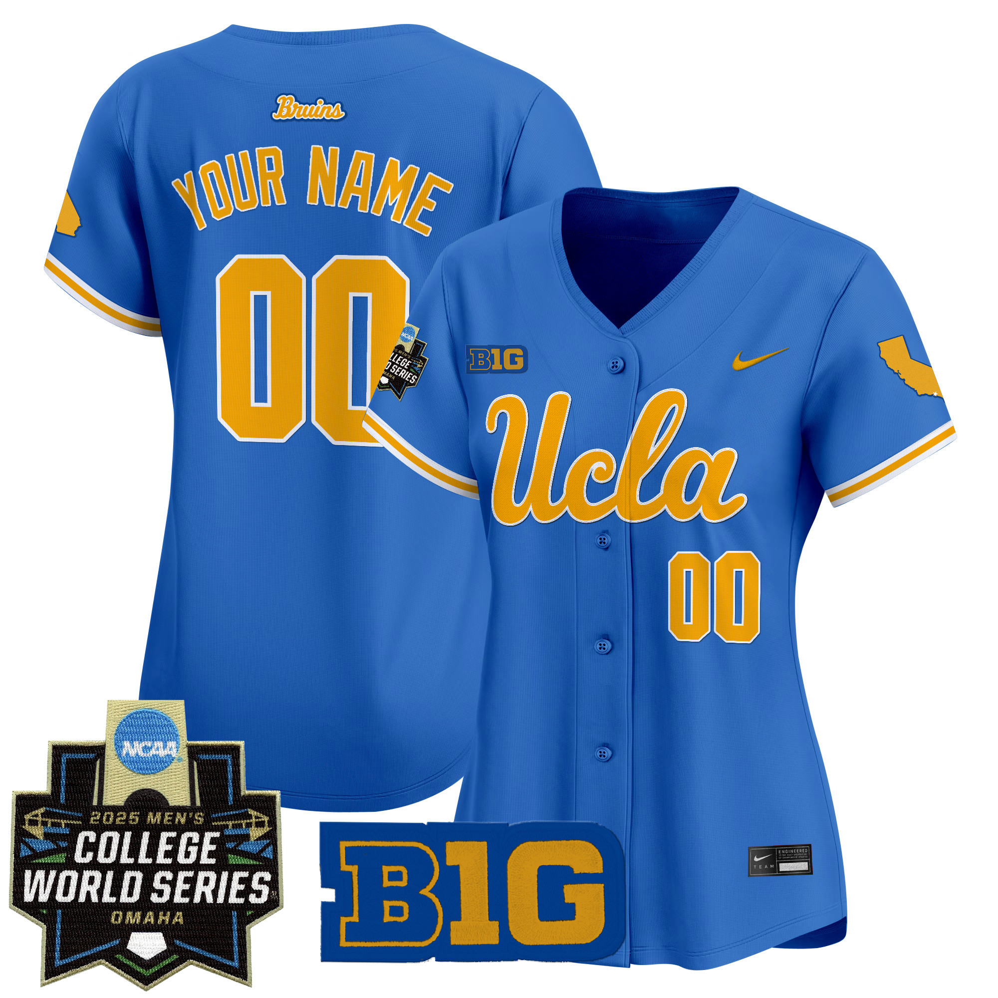 UCLA Bruins 2025 World Series Vapor Premier Limited Custom Jersey - All Stitched - Image 5