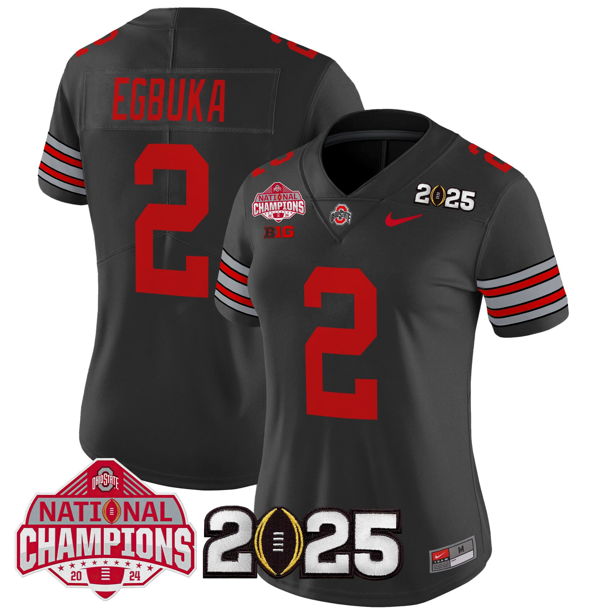 Women's Ohio State Buckeyes 'Heritage Stripe' 2025 National Champions Patch Vapor Limited Jersey - All Stitched - Image 41