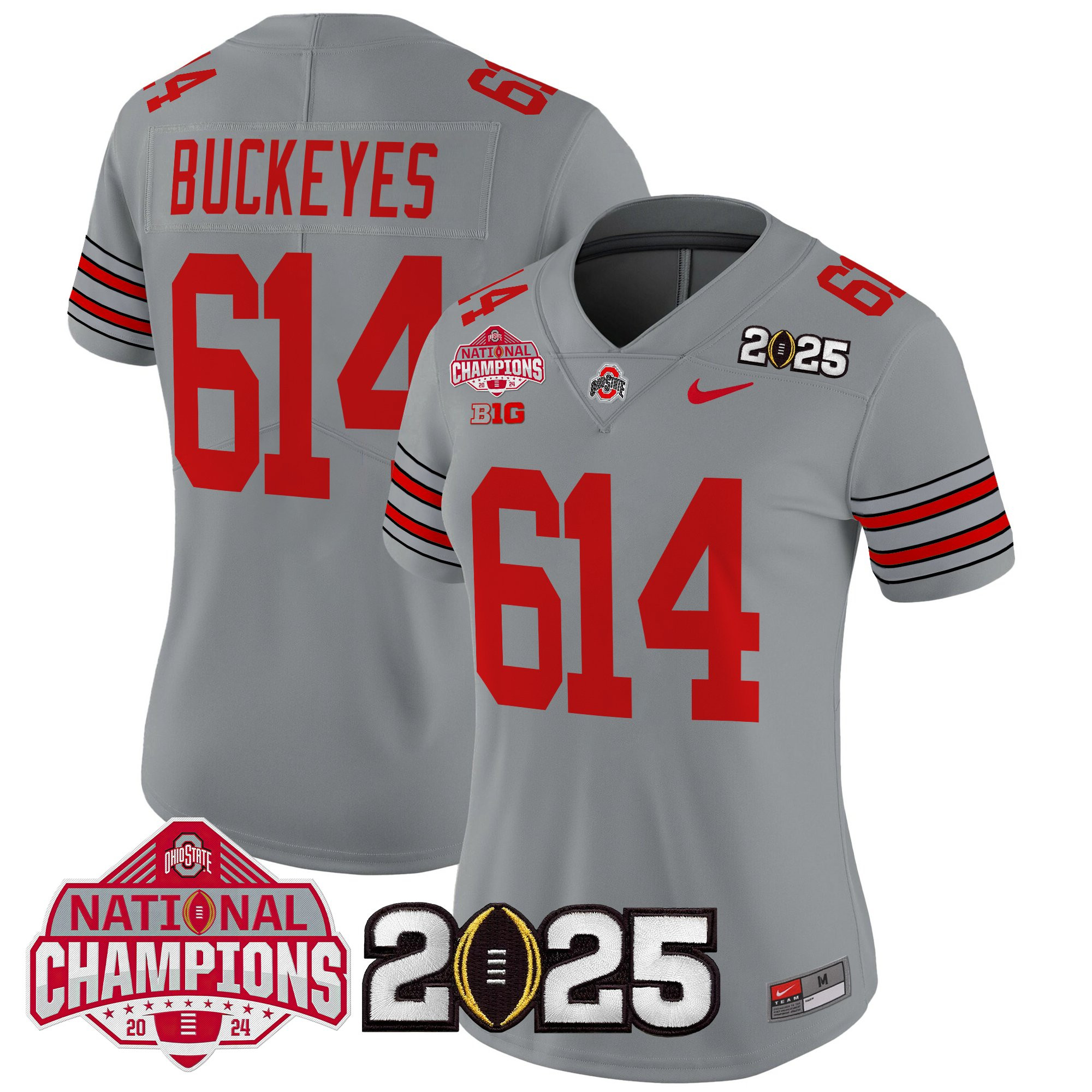 Women's Ohio State Buckeyes 'Heritage Stripe' 2025 National Champions Patch Vapor Limited Jersey - All Stitched - Image 24