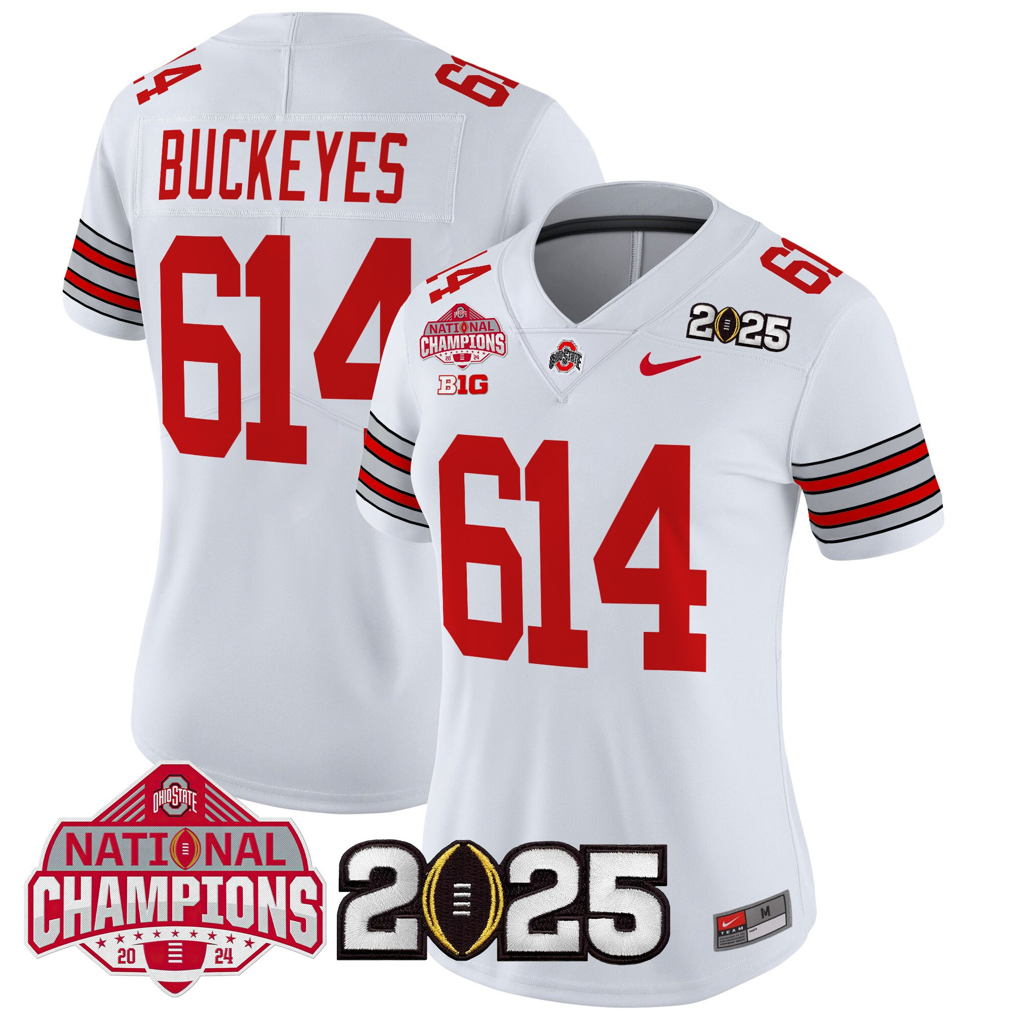 Women's Ohio State Buckeyes 'Heritage Stripe' 2025 National Champions Patch Vapor Limited Jersey - All Stitched - Image 13