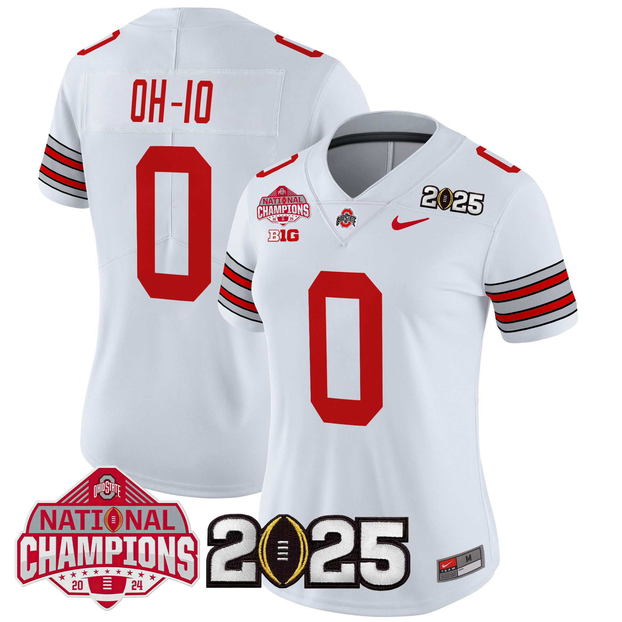 Women's Ohio State Buckeyes 'Heritage Stripe' 2025 National Champions Patch Vapor Limited Jersey - All Stitched - Image 21