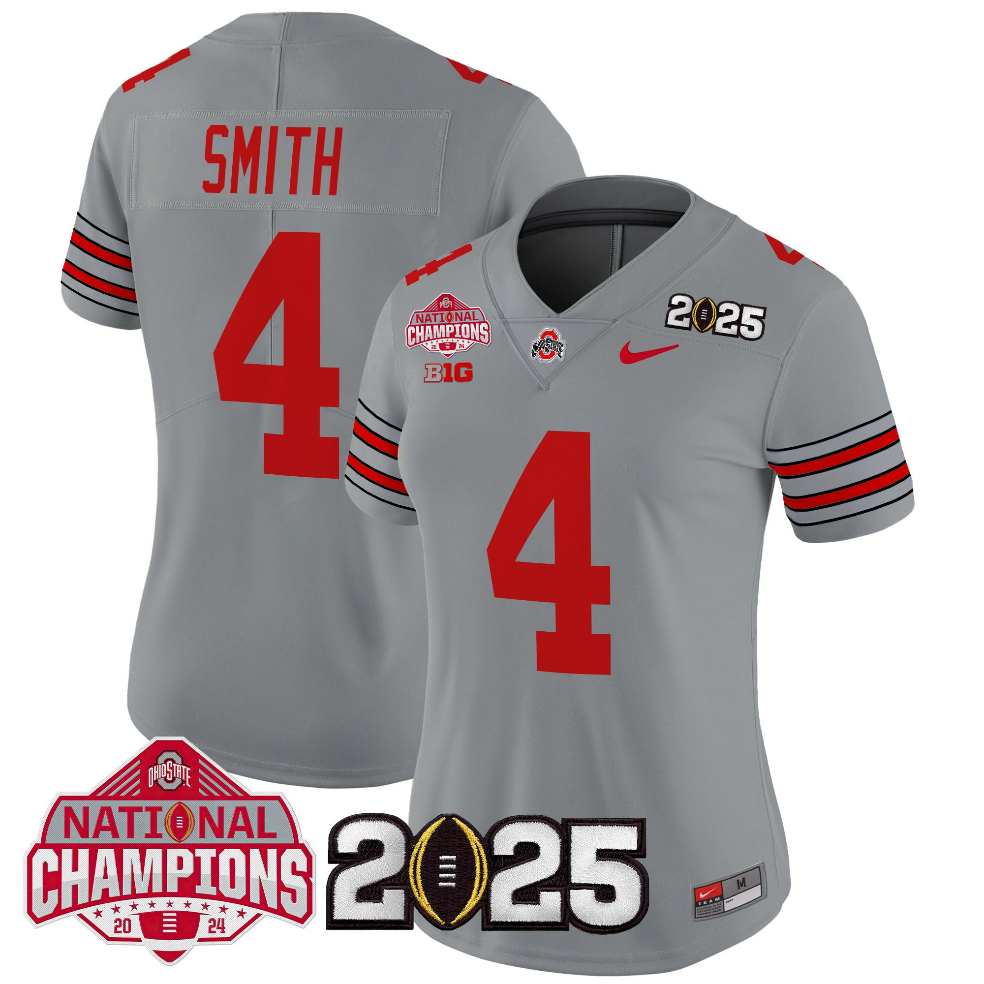 Women's Ohio State Buckeyes 'Heritage Stripe' 2025 National Champions Patch Vapor Limited Jersey - All Stitched - Image 23