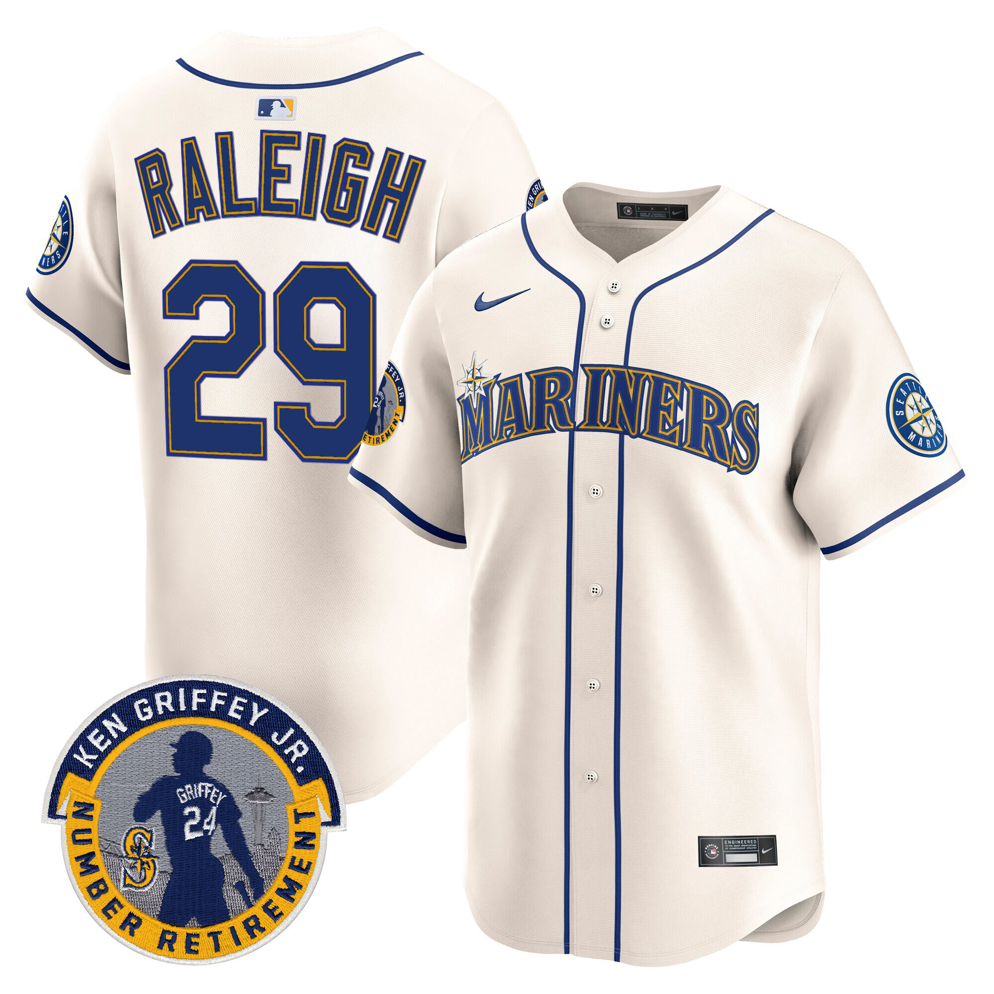 Men's Seattle Mariners 2025 Ken Griffey Jr. Patch Vapor Premier Limited Jersey - All Stitched - Image 19