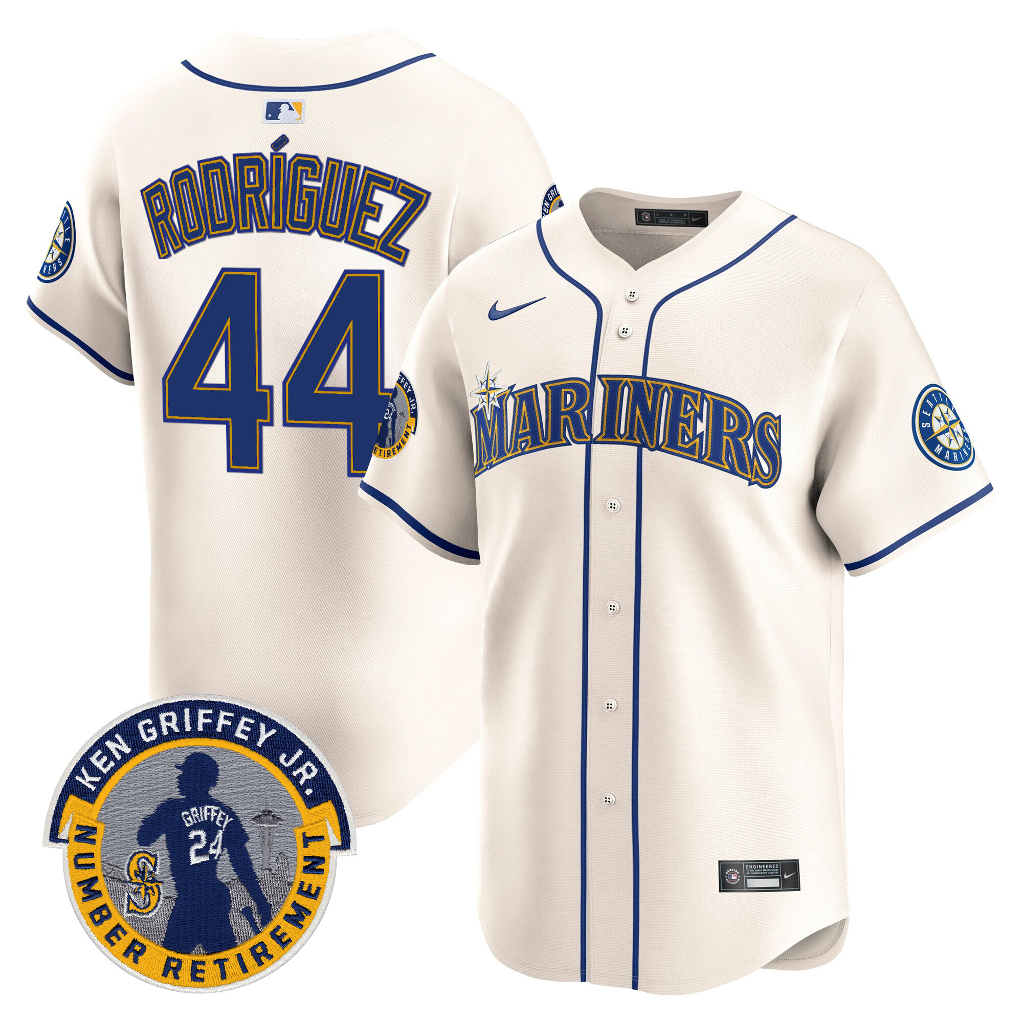 Men's Seattle Mariners 2025 Ken Griffey Jr. Patch Vapor Premier Limited Jersey - All Stitched - Image 21