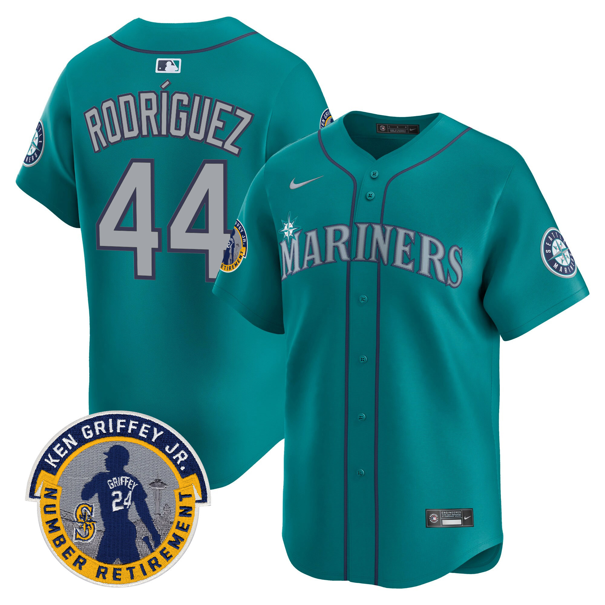 Men's Seattle Mariners 2025 Ken Griffey Jr. Patch Vapor Premier Limited Jersey - All Stitched - Image 30