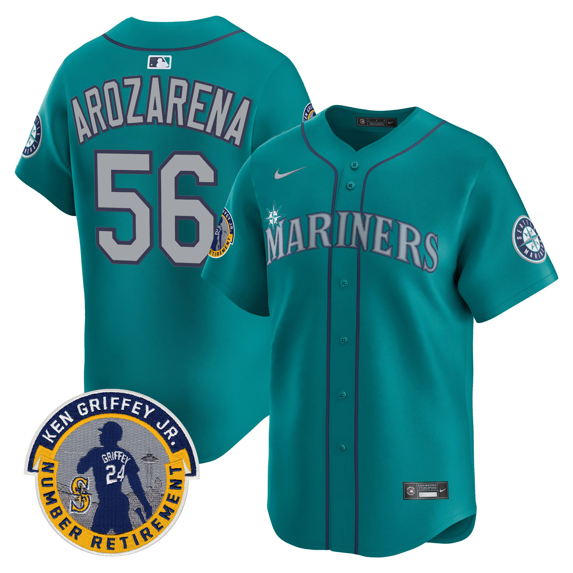 Men's Seattle Mariners 2025 Ken Griffey Jr. Patch Vapor Premier Limited Jersey - All Stitched - Image 34