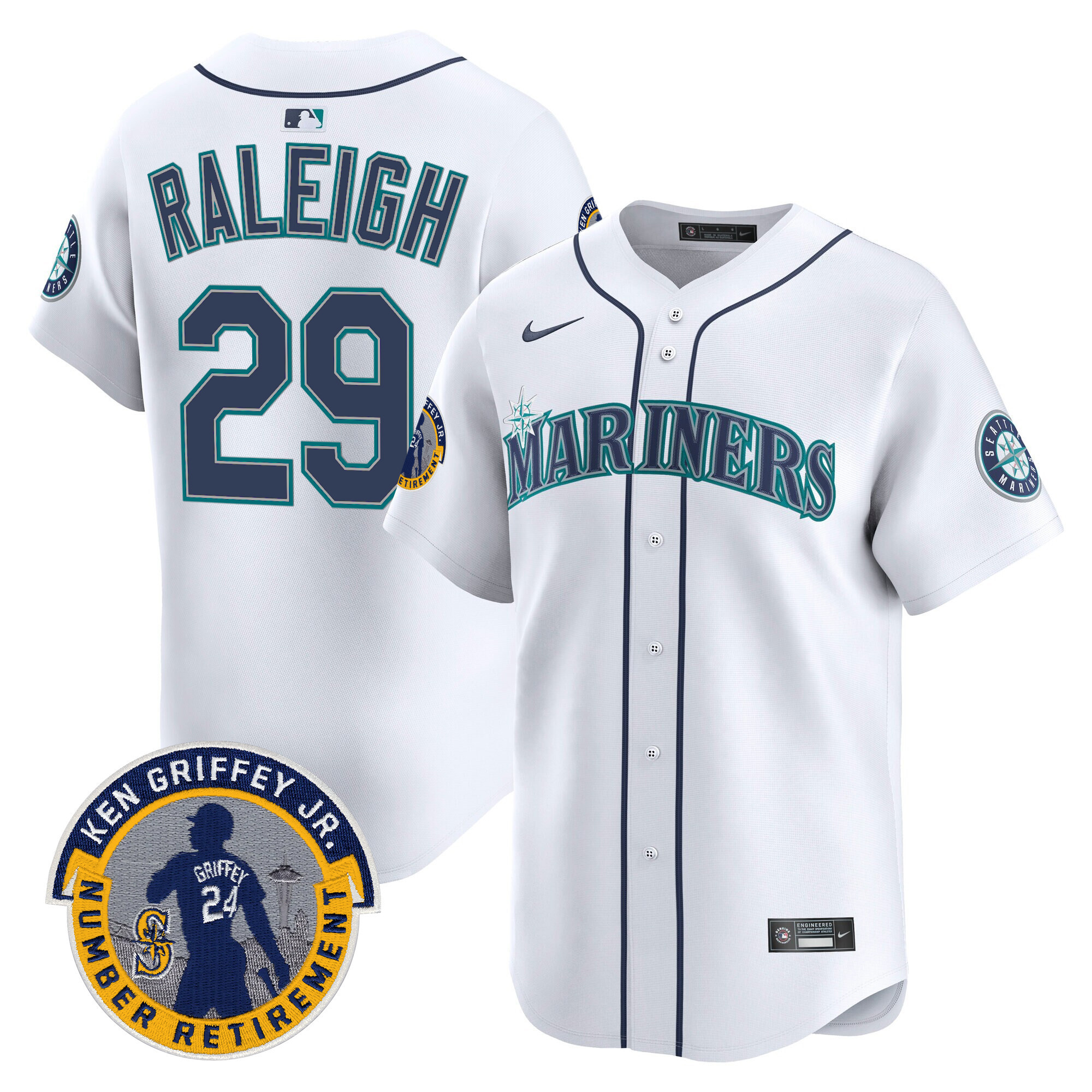 Men's Seattle Mariners 2025 Ken Griffey Jr. Patch Vapor Premier Limited Jersey - All Stitched - Image 37