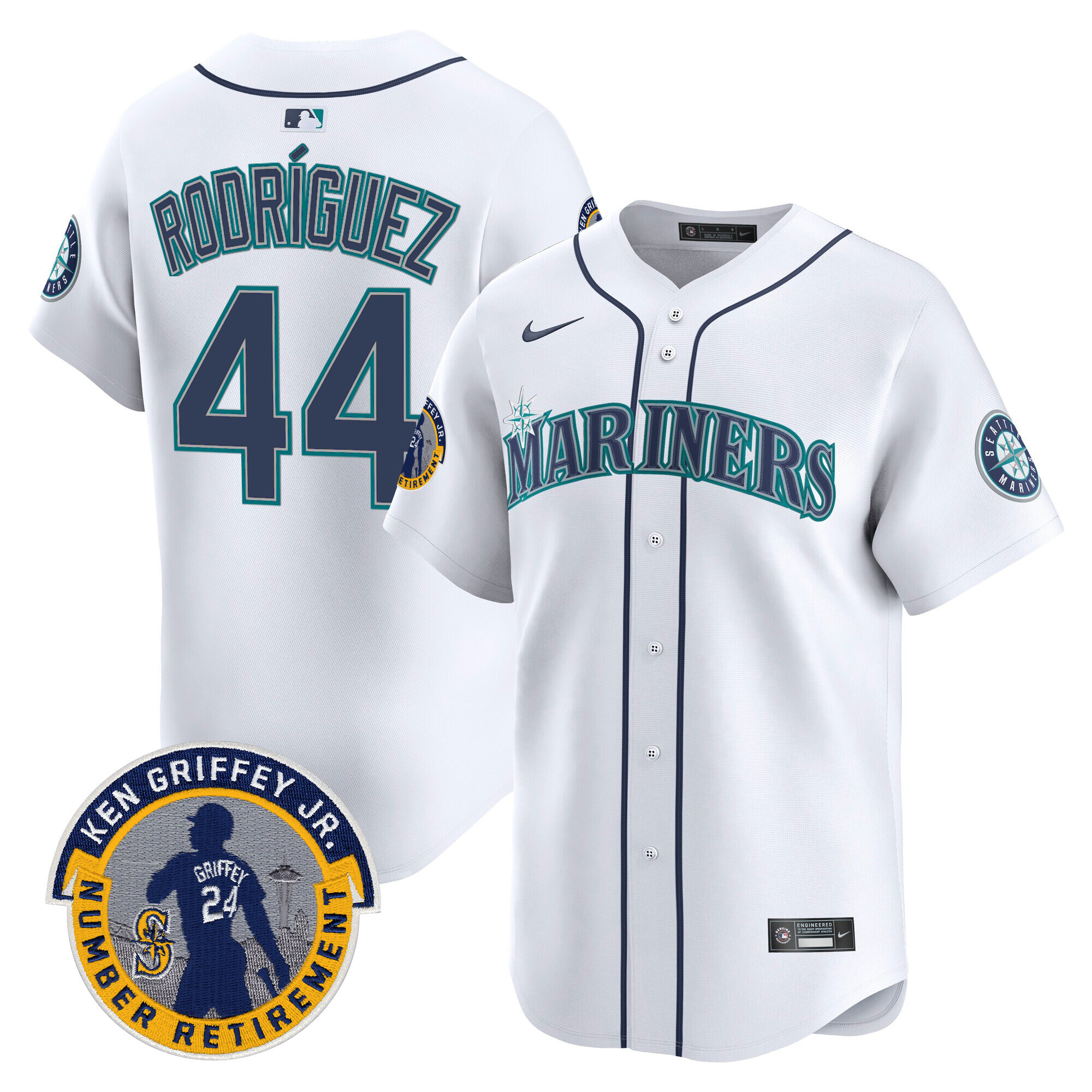 Men's Seattle Mariners 2025 Ken Griffey Jr. Patch Vapor Premier Limited Jersey - All Stitched - Image 39