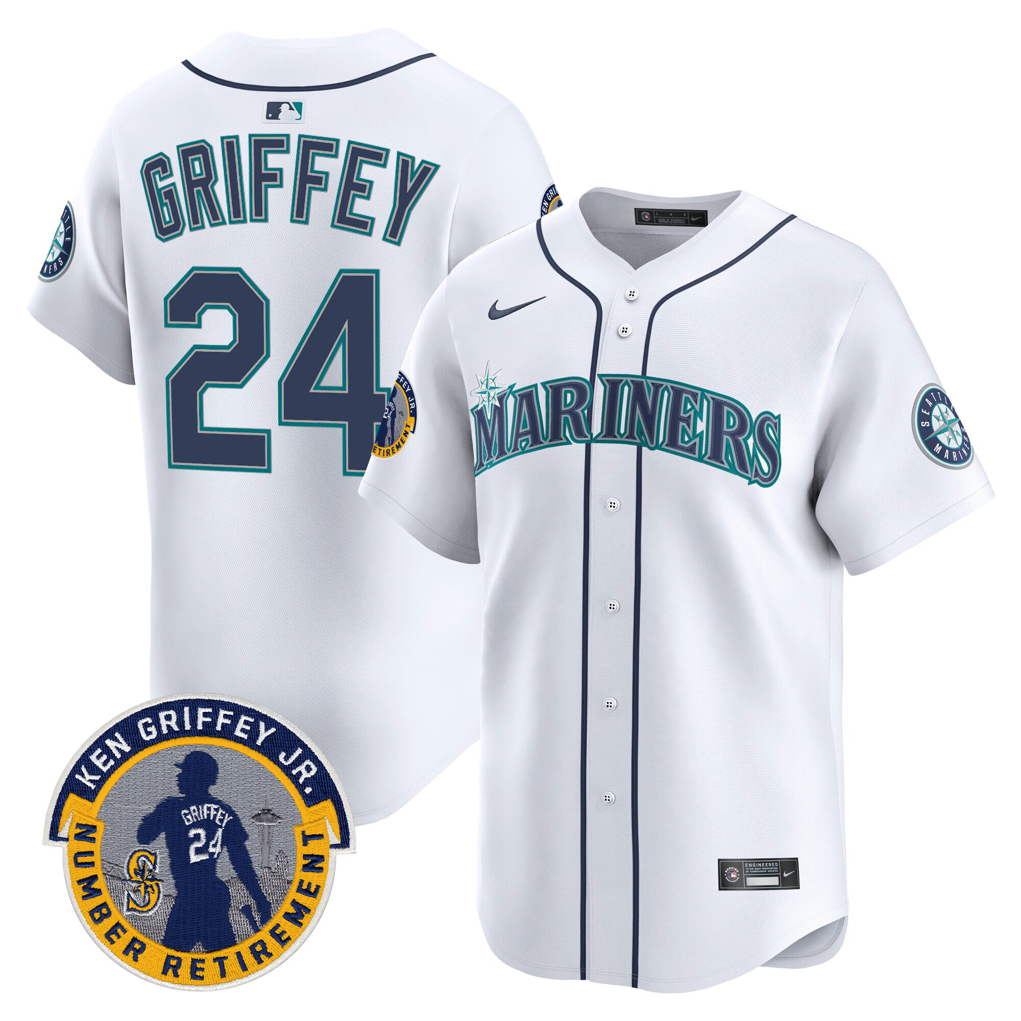 Men's Seattle Mariners 2025 Ken Griffey Jr. Patch Vapor Premier Limited Jersey - All Stitched - Image 42