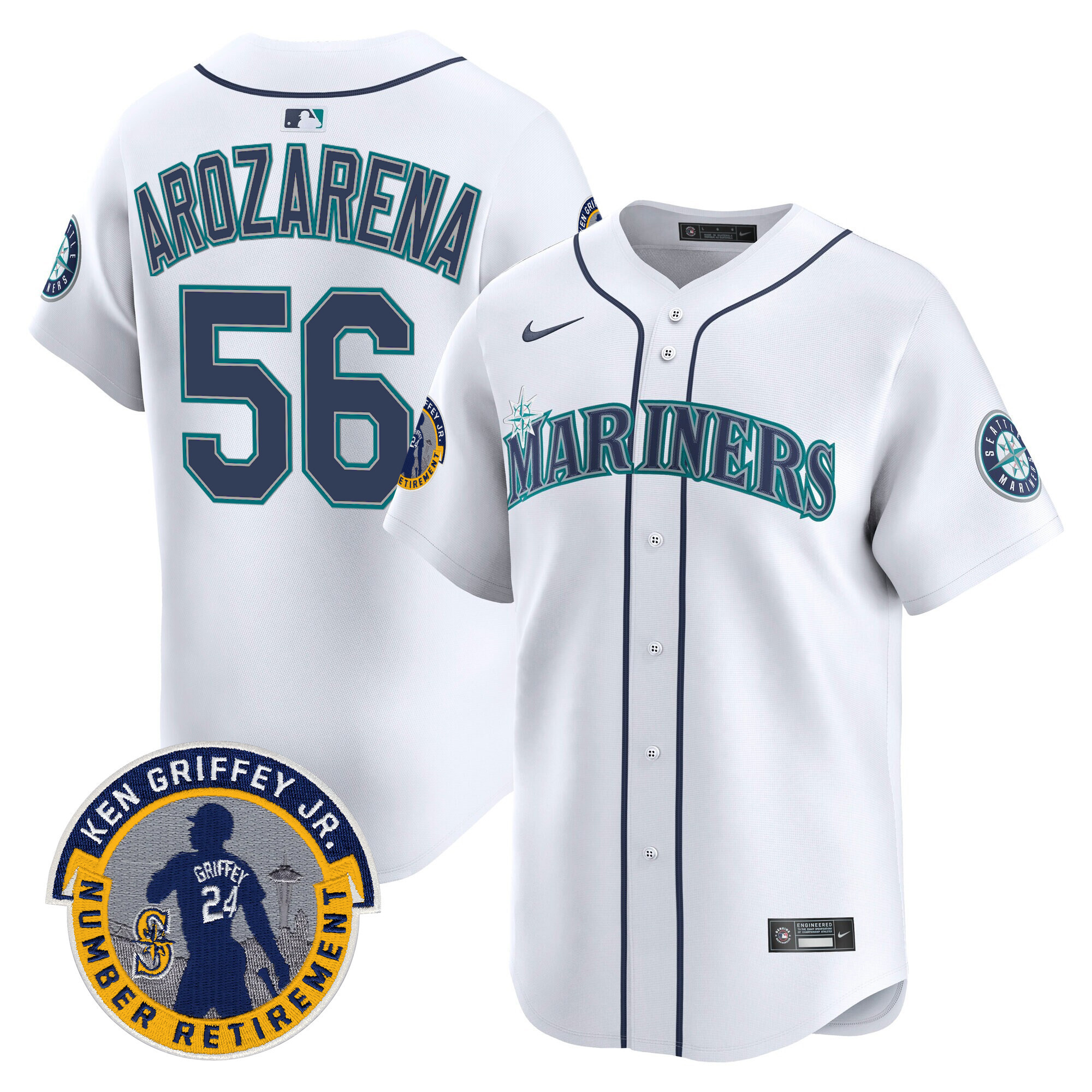 Men's Seattle Mariners 2025 Ken Griffey Jr. Patch Vapor Premier Limited Jersey - All Stitched - Image 43