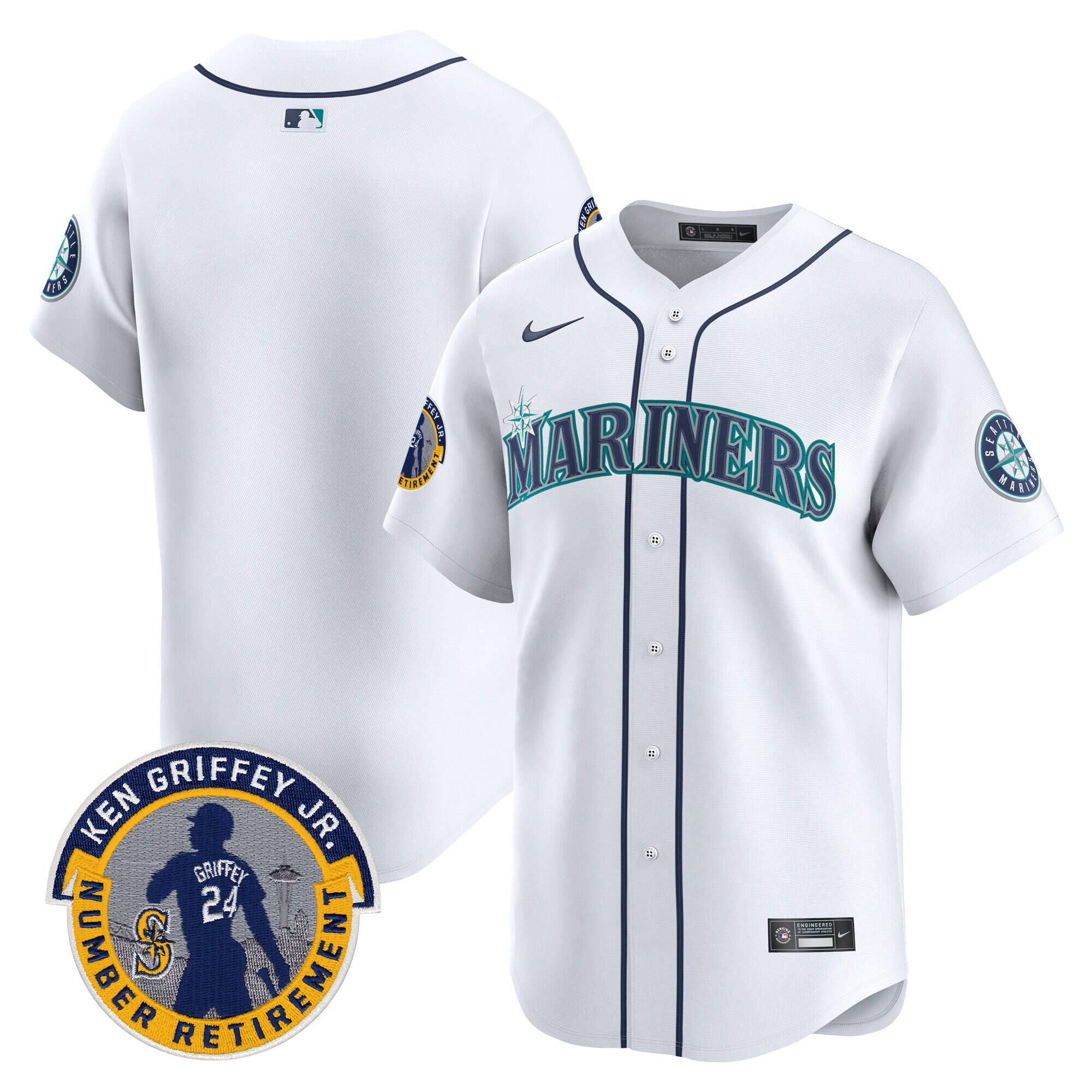 Men's Seattle Mariners 2025 Ken Griffey Jr. Patch Vapor Premier Limited Jersey - All Stitched - Image 45