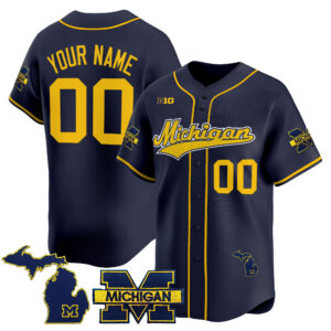 Michigan Wolverines 2025 Vapor Baseball Custom Jersey - All Stitched