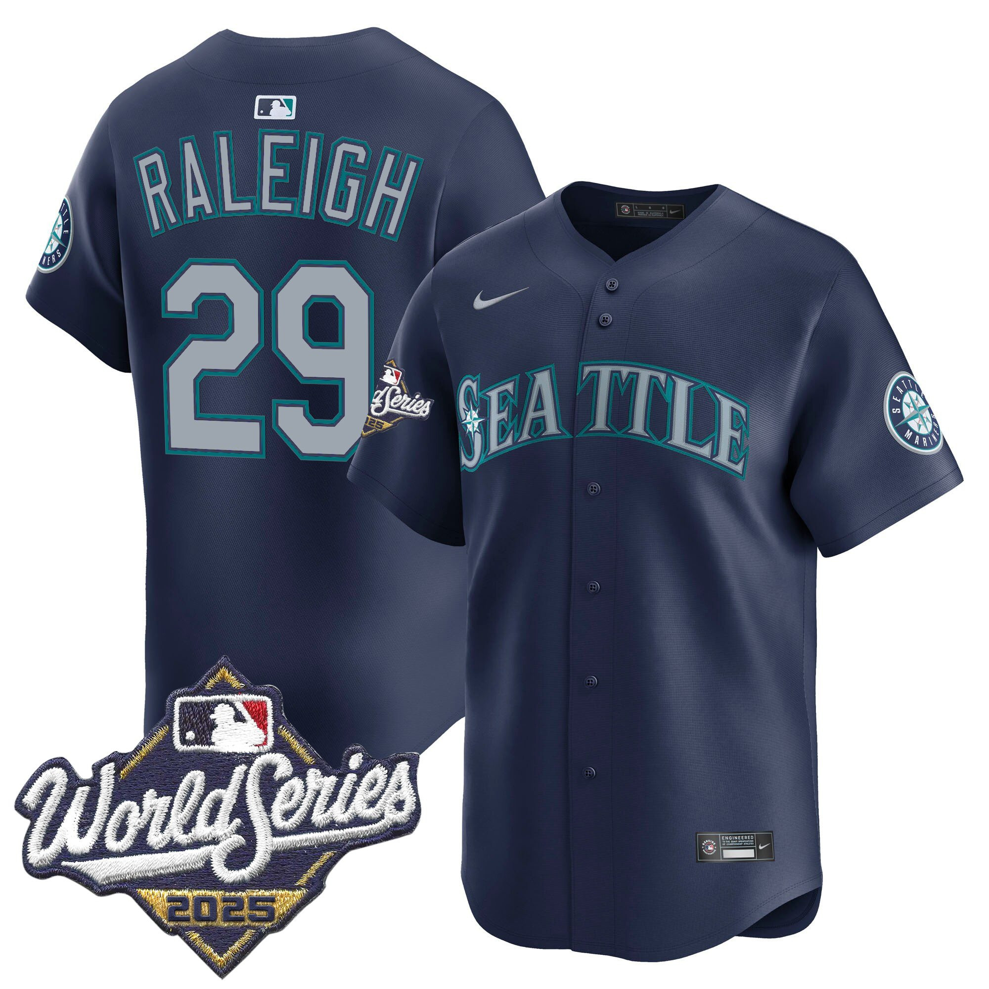Men's Seattle Mariners 2025 World Series Vapor Premier Limited Jersey - All Stitched - Image 46
